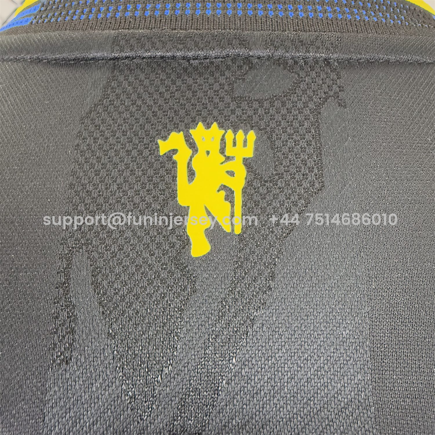 Funinjersey-Manchester United 25-26 Third Black Long Sleeves Jersey - Player Version