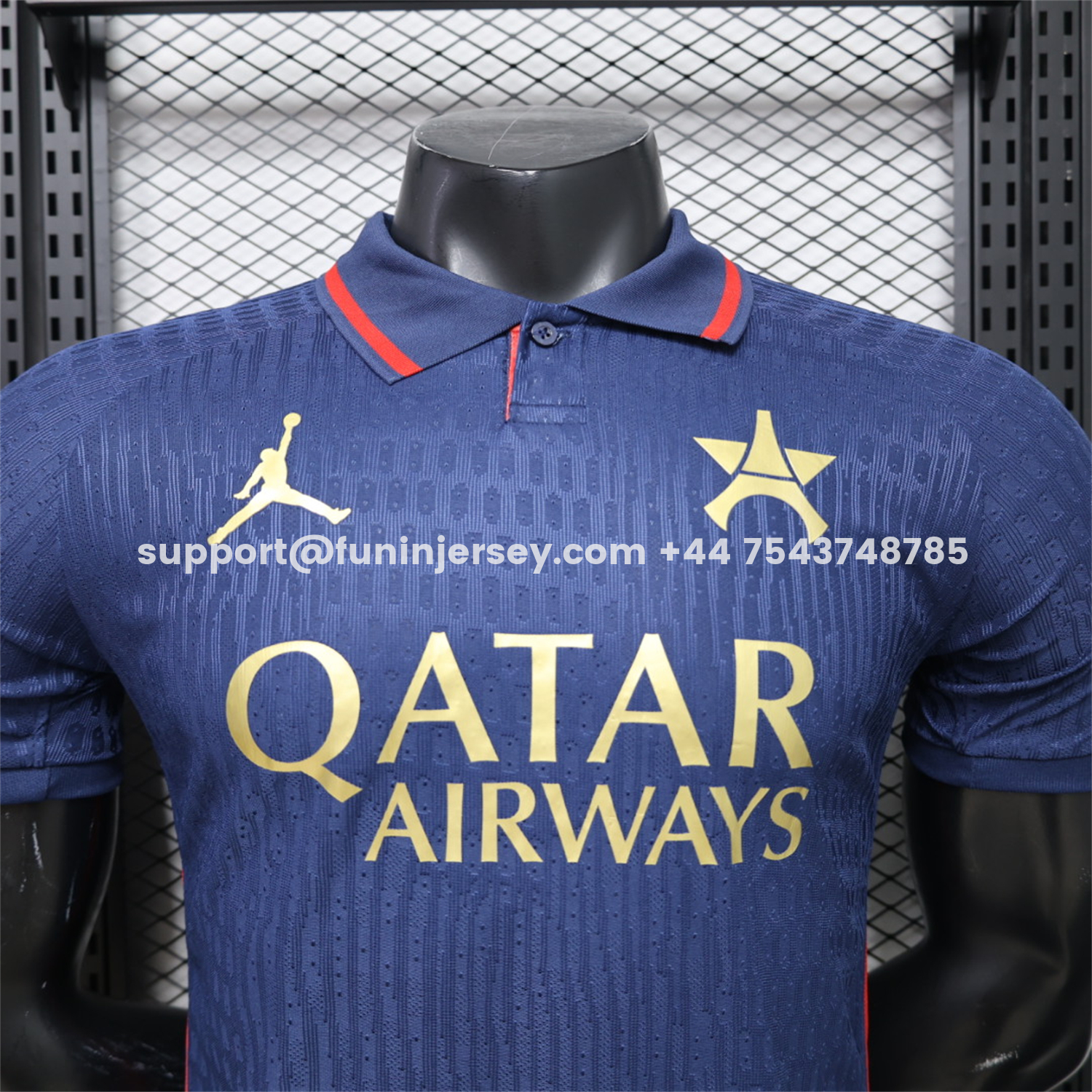 Funinjersey-Paris Saint-Germain PSG 26-27 Retro Casual Style Blue Jersey - Player Version