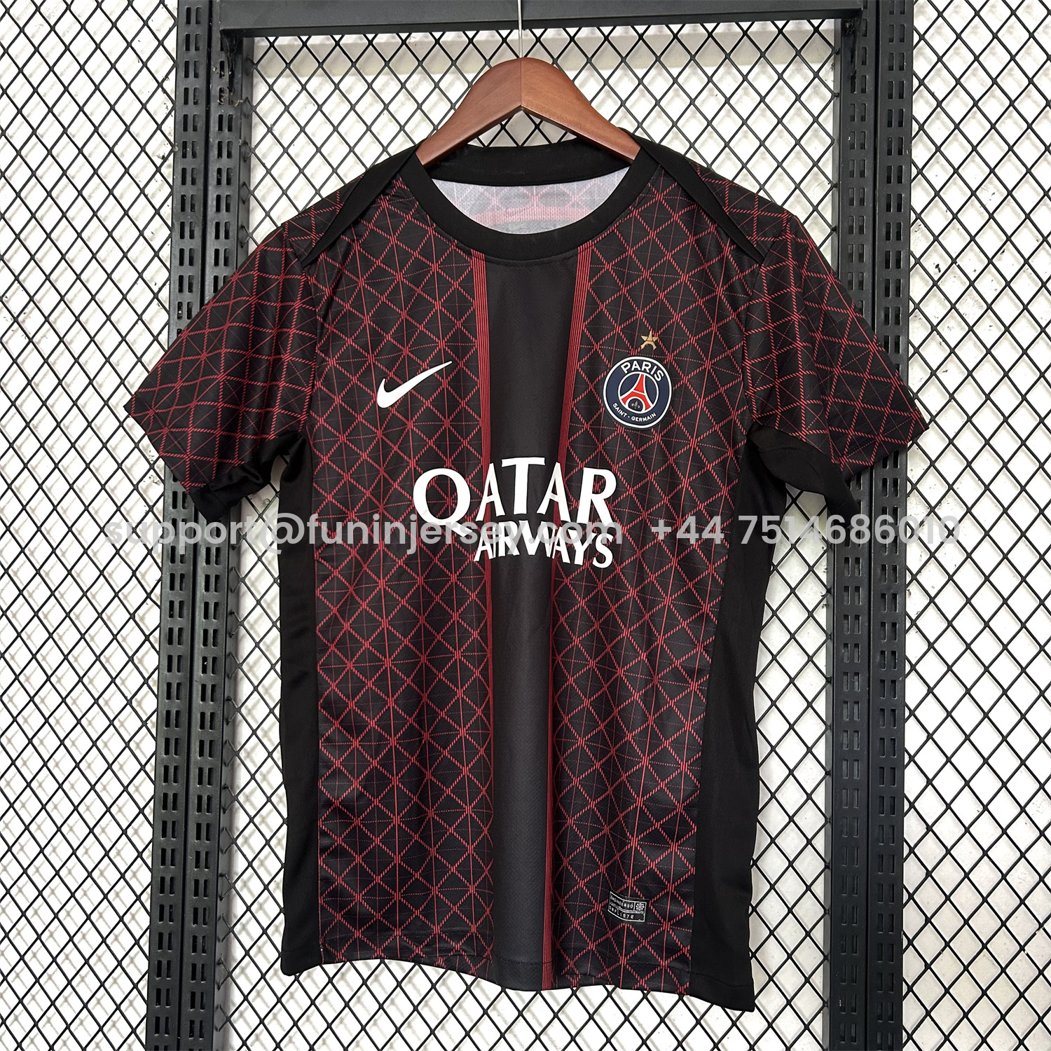 Funinjersey-Paris Saint-Germain PSG 25-26 Red Pre-Match Training Jersey - Fans Version