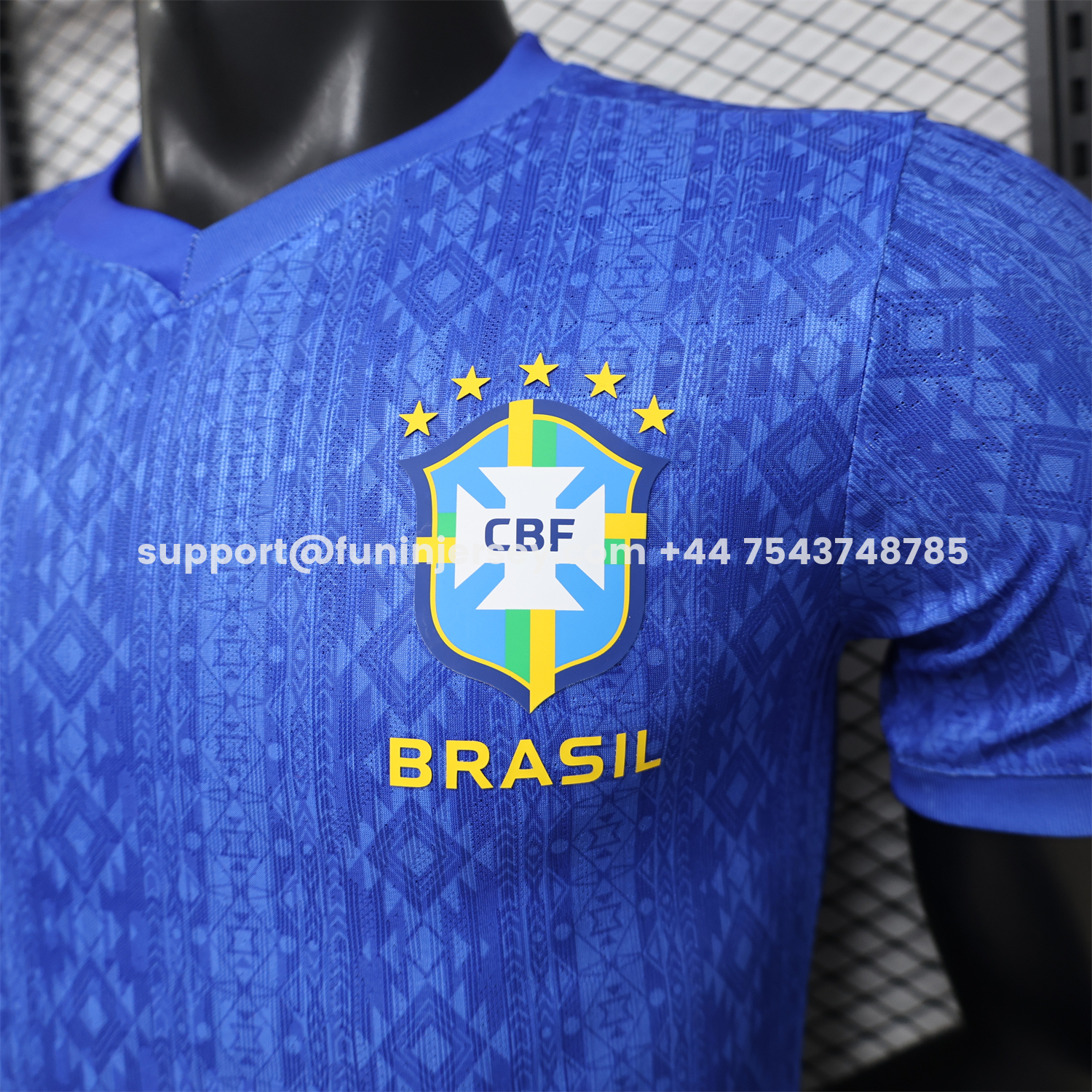 Funinjersey-Brazil 2026 Diamond Texture Blue Special Jersey - Player Version