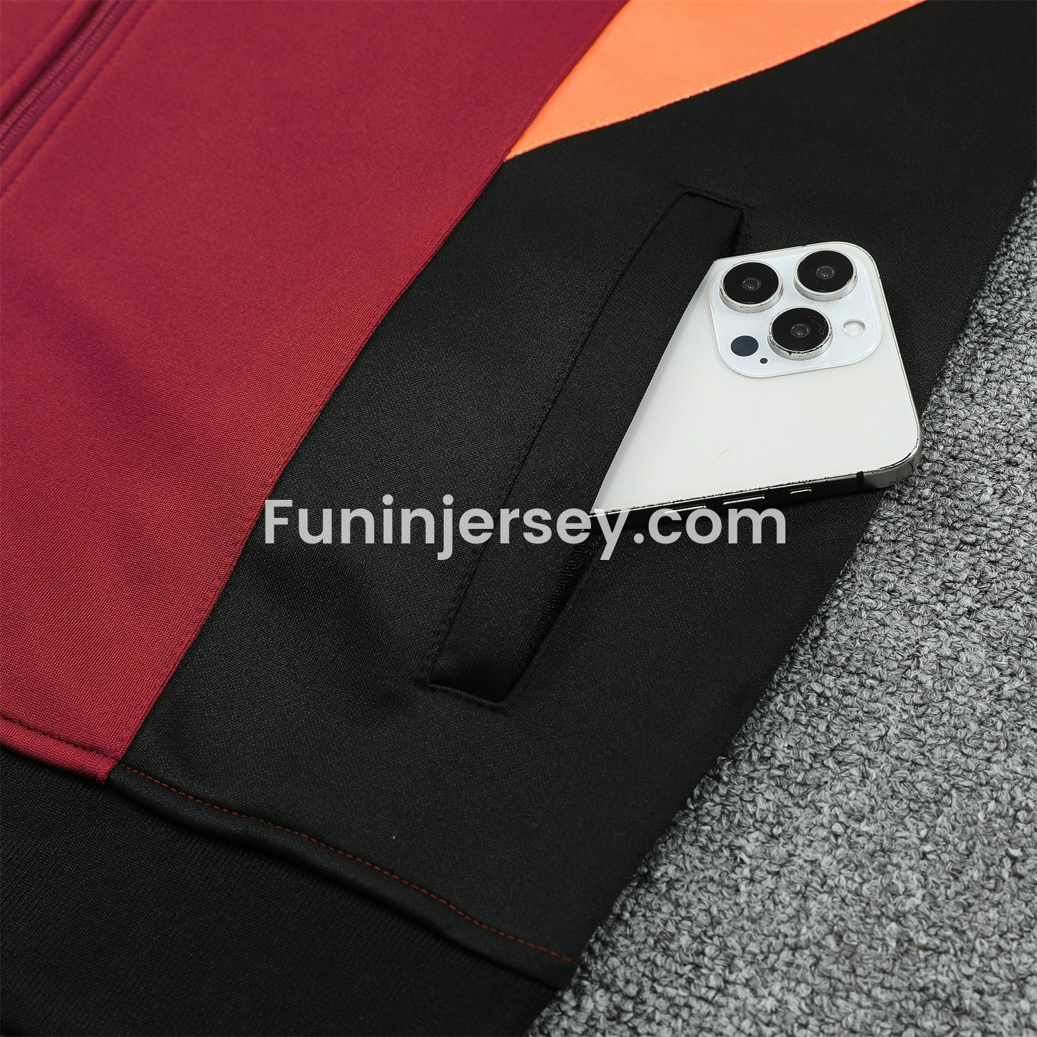 Funinjersey-River Plate 25-26 Terrace Jacket Training Tracksuit - Deep Red Jackets & Black Pants