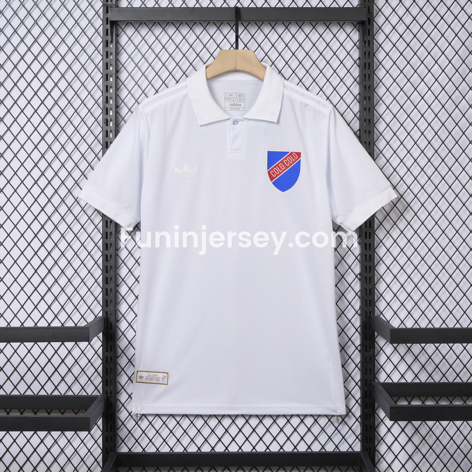 Funinjersey-Colo Colo 2025 Centenary Special Edition Unsponsored Jersey - Fans Version