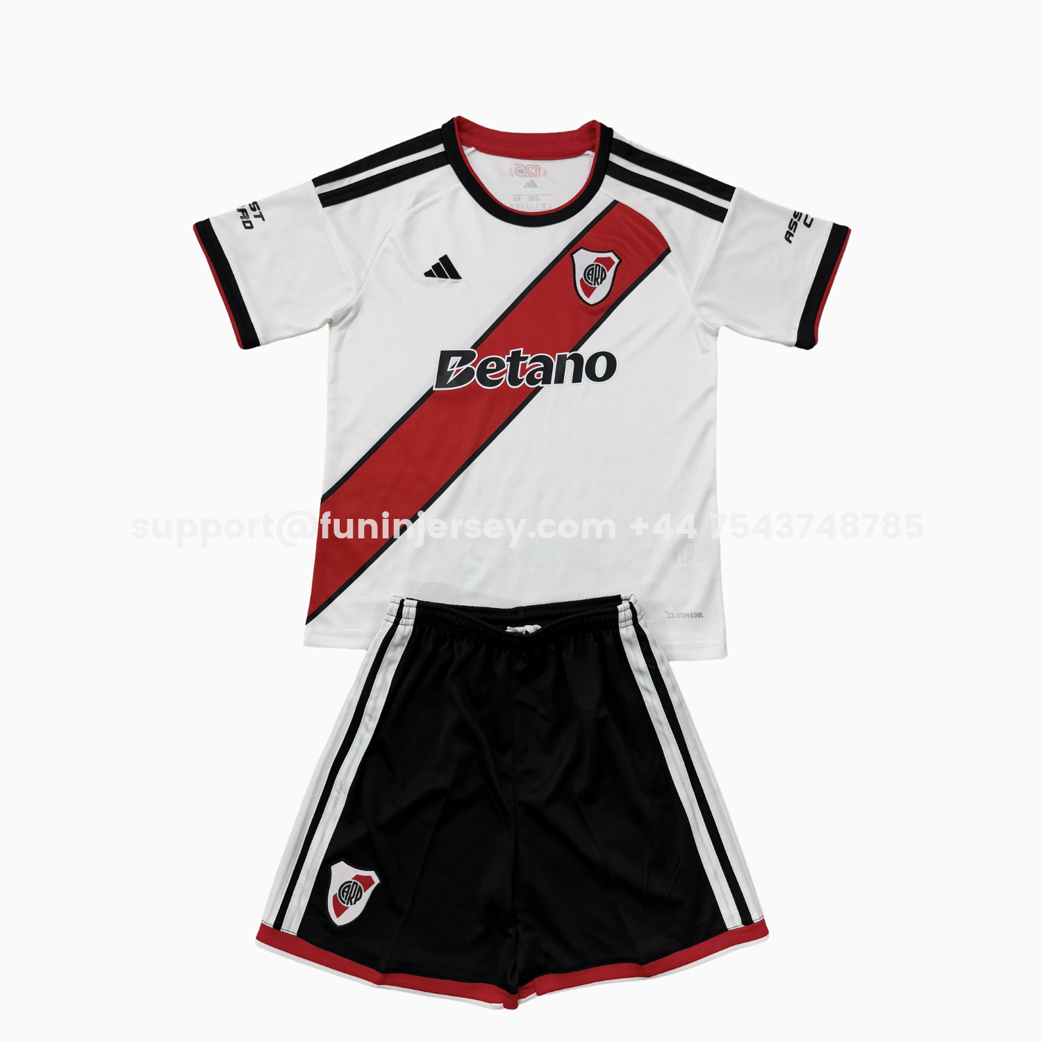 Funinjersey-River Plate 26-27 Home Men's Adult Jersey Set - Fans Version