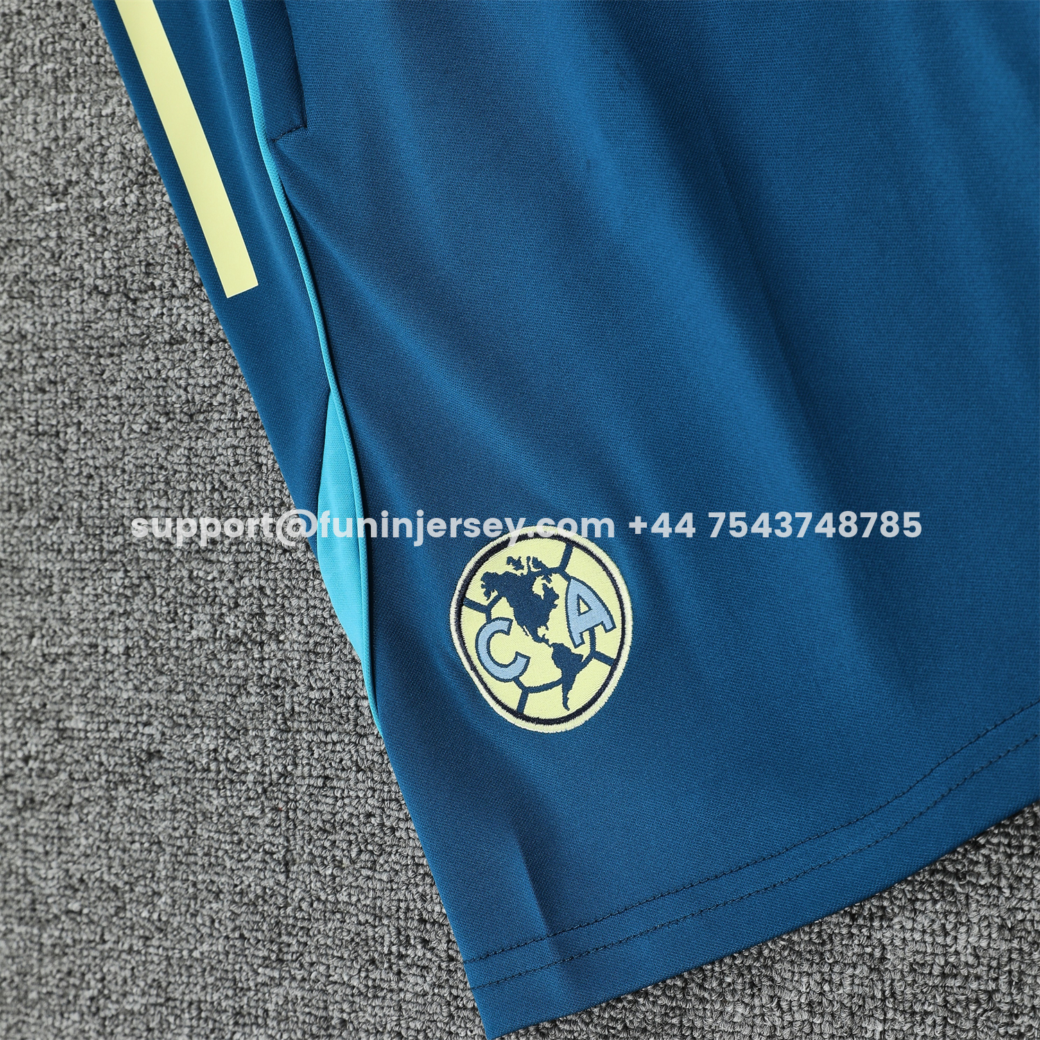 Funinjersey-Club América 25-26 Short-Sleeve Training Set - Deep Blue Top & Deep Blue Shorts