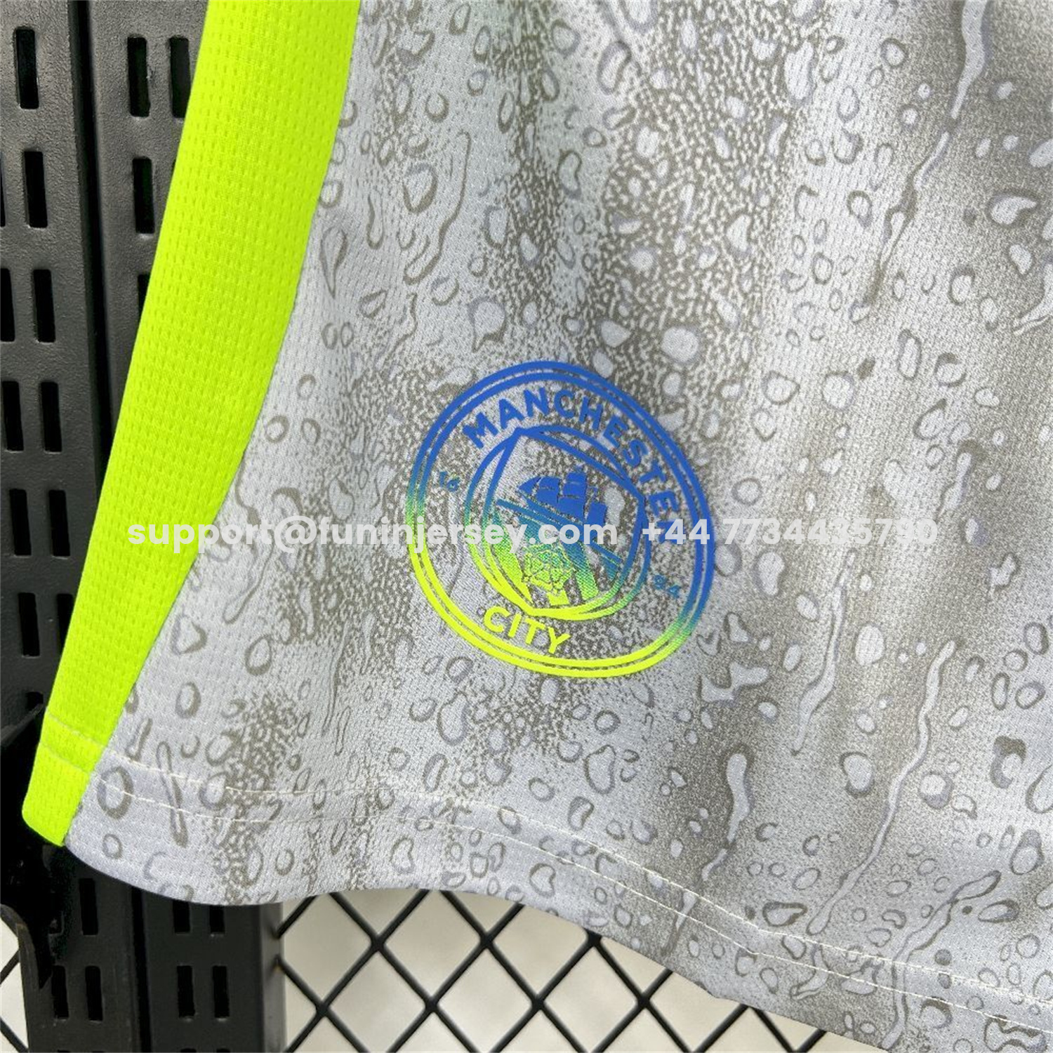 Funinjersey-Manchester City 25-26 Third Grey Shorts - Fans Version