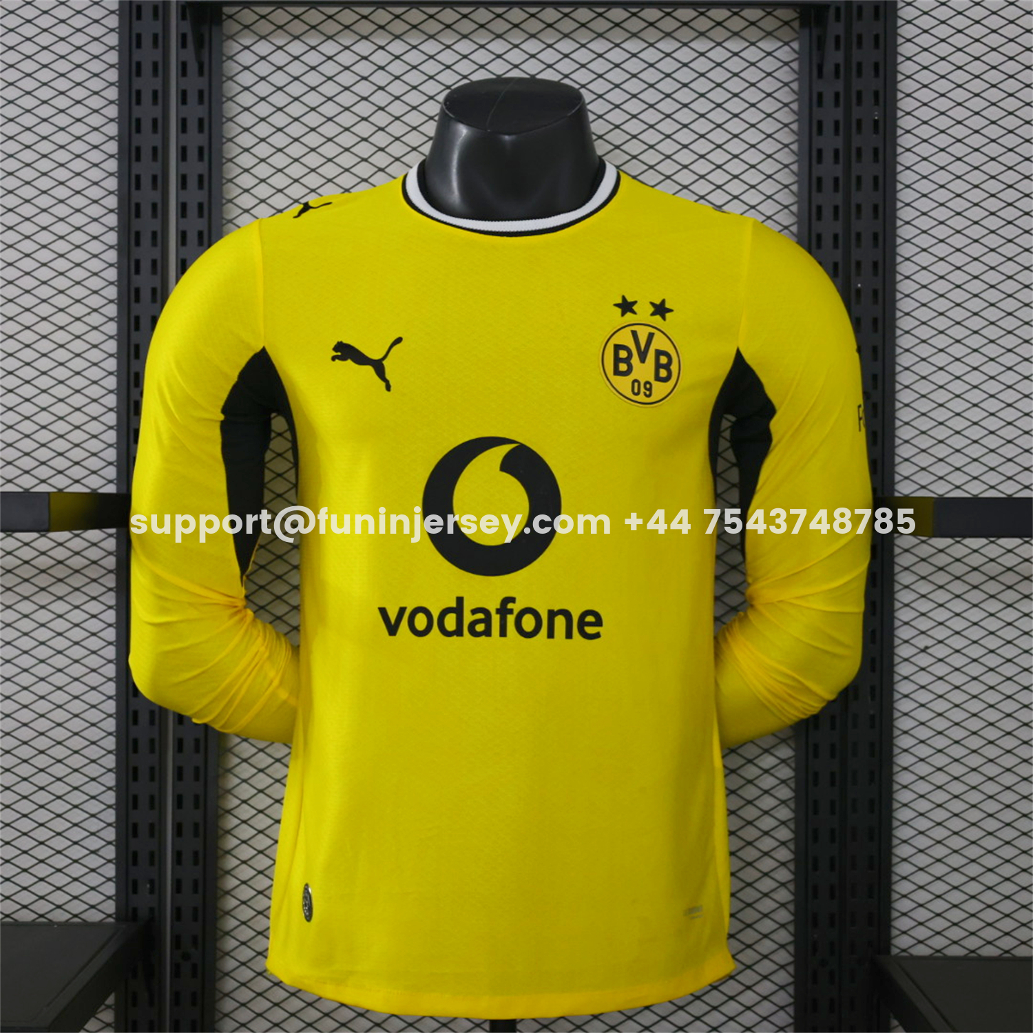 Funinjersey-Dortmund 26-27 Home Long Sleeves Jersey - Player Version