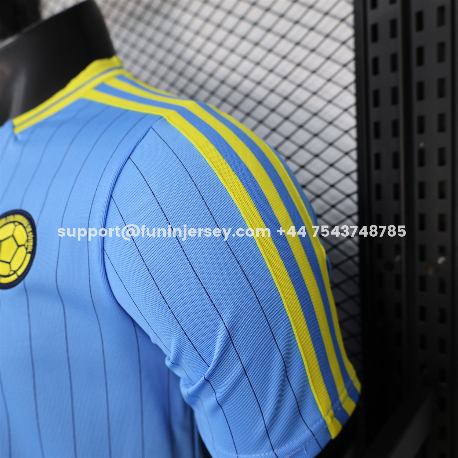 Funinjersey-Colombia 2026 Terrace Icon Retro Casual Style Blue Jersey - Player Version