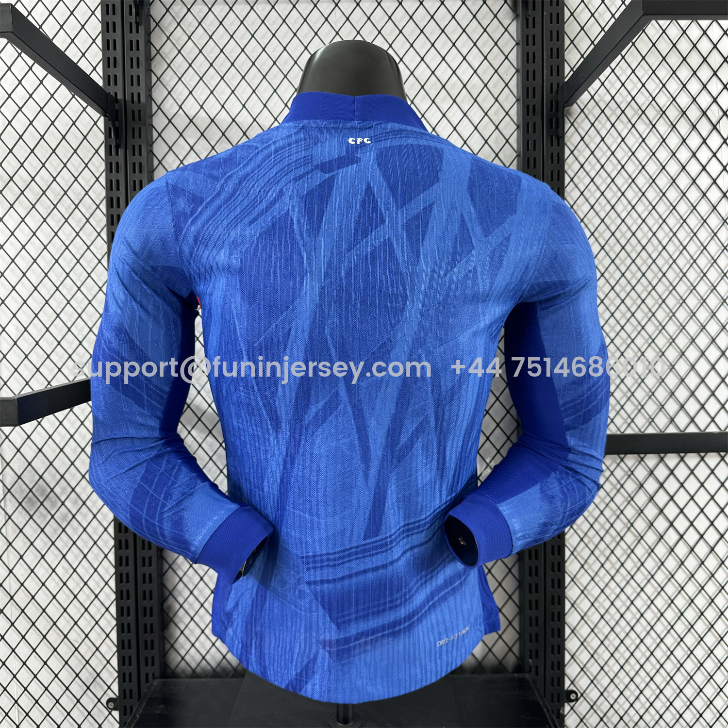 Funinjersey-C.H.E.L.S.E.A 25-26 Home Unsponsored Blue Long Sleeves Jersey - Player Version