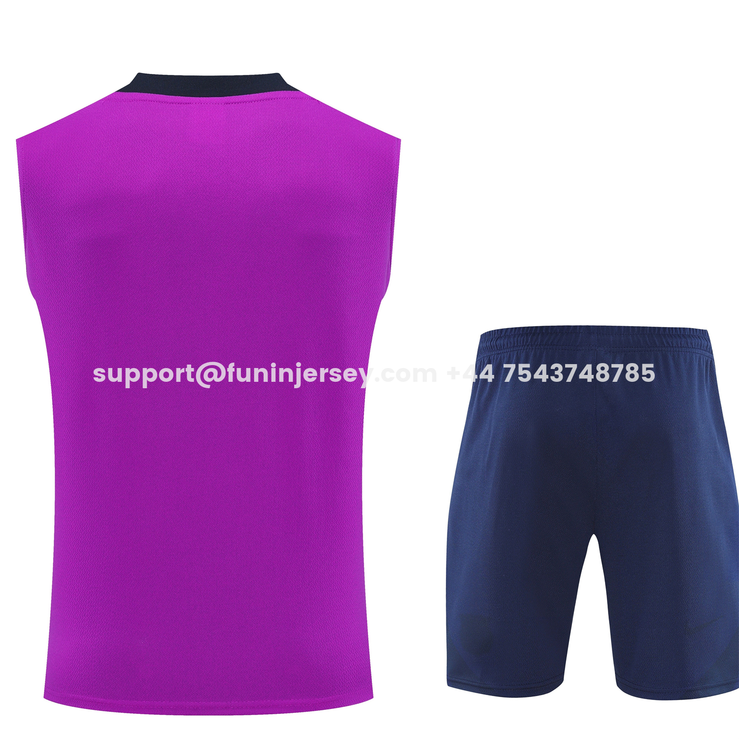 Funinjersey-Barcelona 25-26 Vest Training Set - Purple Vest and Dark Blue Shorts