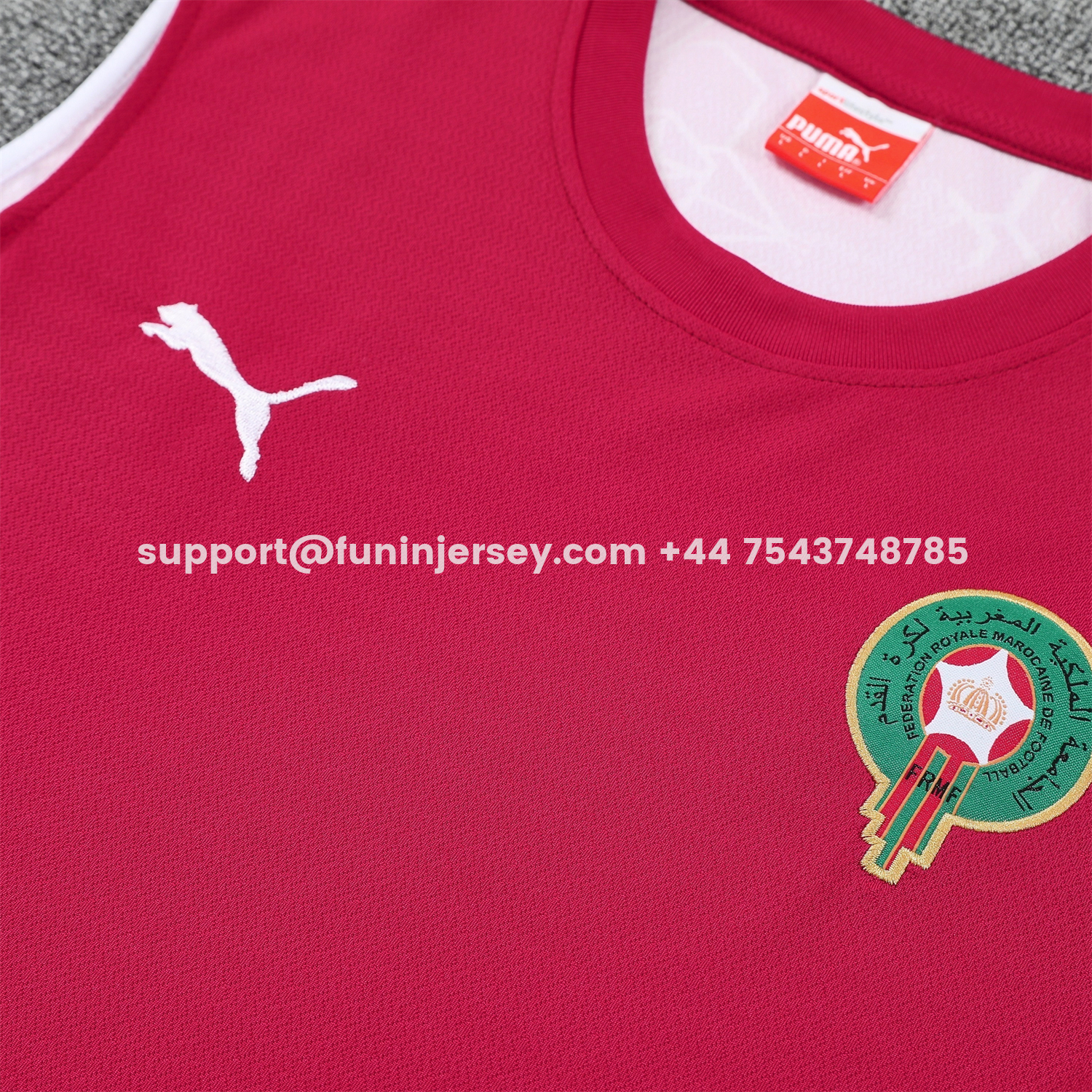Funinjersey-Morocco 2026 Vest Training Set - Red Top and Green Shorts