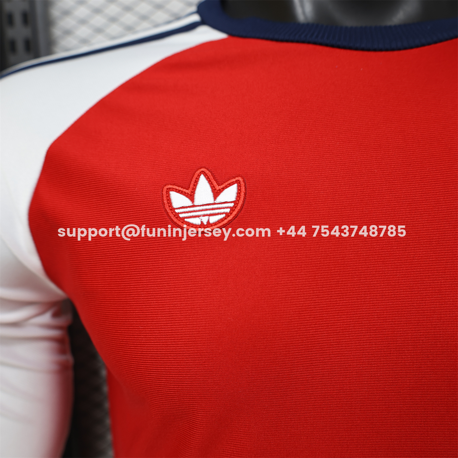 Funinjersey-Arsenal 25-26 Red With White Casual Long Sleeves Jersey - Player Version
