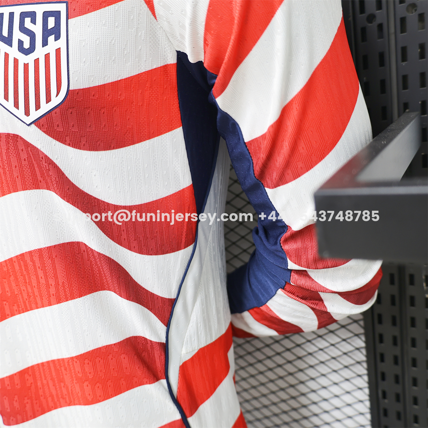 Funinjersey-【Back Blank】United States USA 2026 Home Long Sleeves Jersey - Player Version
