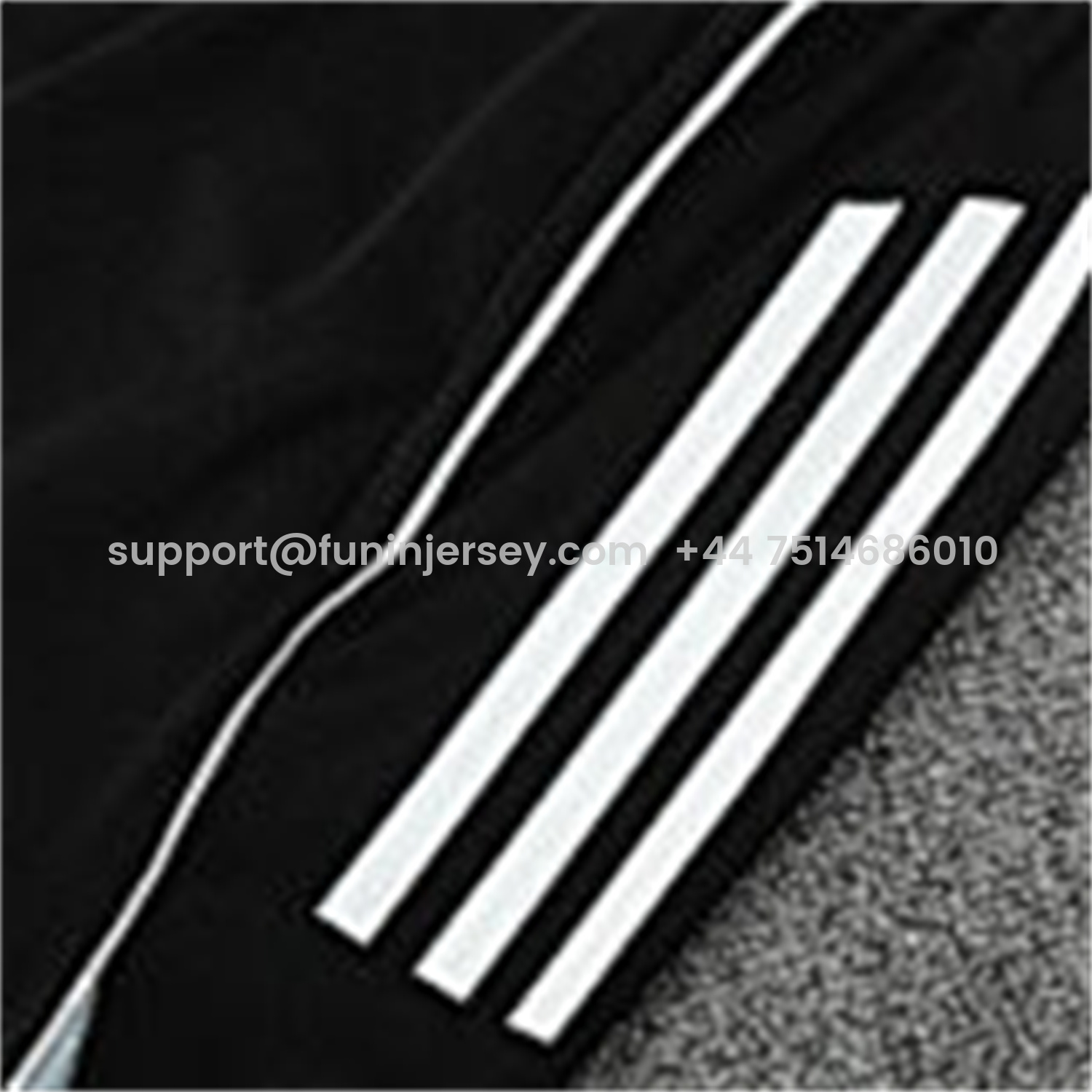 Funinjersey-Real Madrid 25-26 Short-Sleeve Training Set - Light Grey Stripes Black Top & Black Shorts