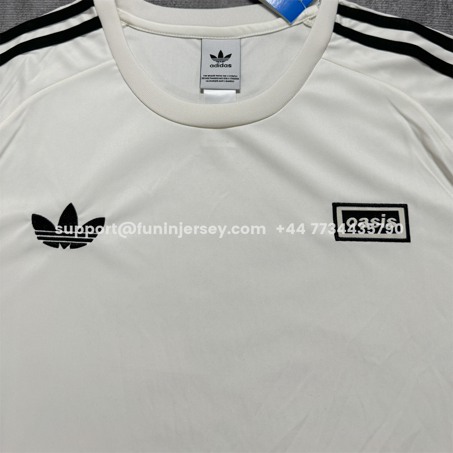 Funinjersey-Adidas 25-26 Oasis Originals Tour White Jersey - Fans Version