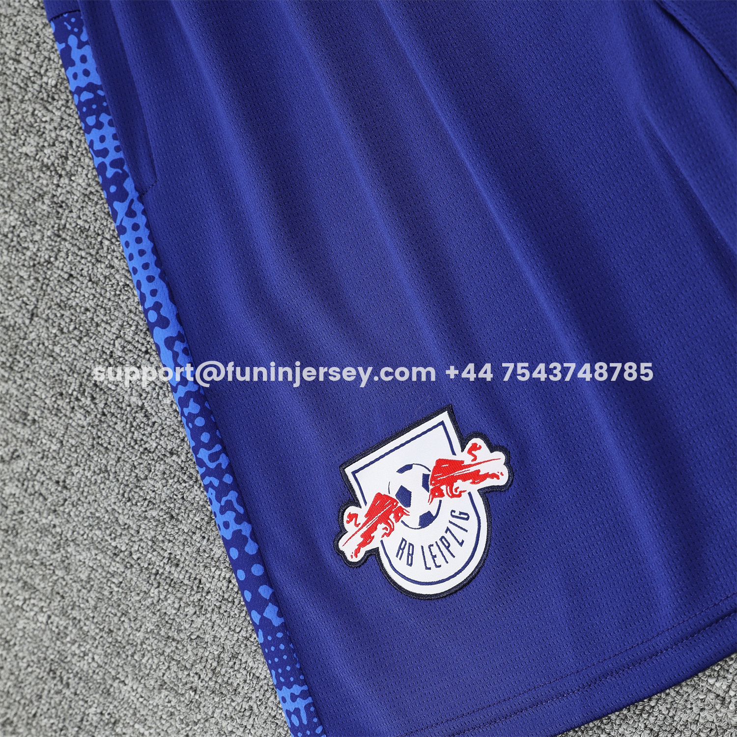 Funinjersey-RB Leipzig 25-26 Vest Training Set - Blue With Red Top & Dark Blue Pants