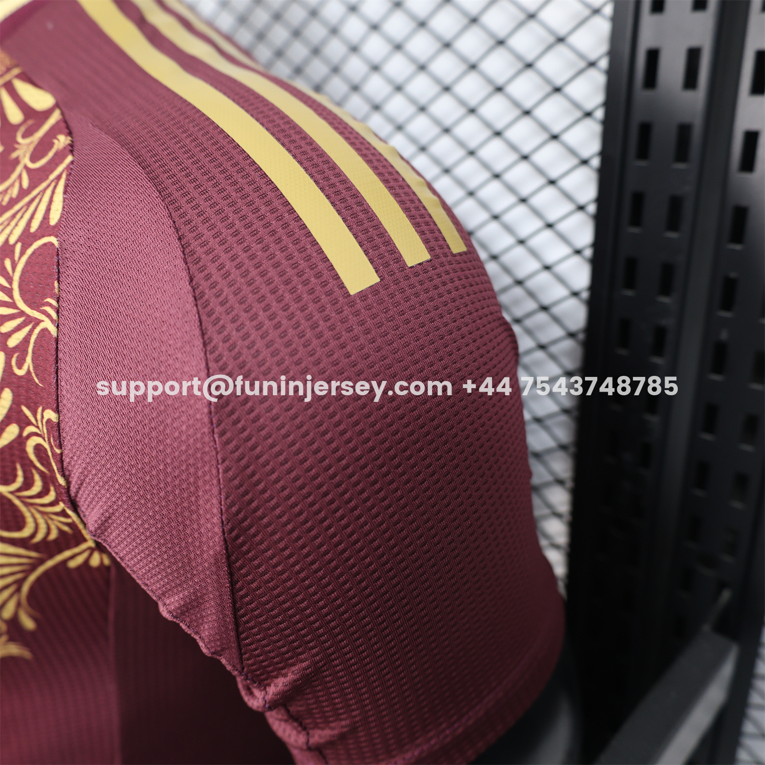 Funinjersey-Algeria 25-26 Burgundy Jersey with Chest Pattern Decoration - Player Version