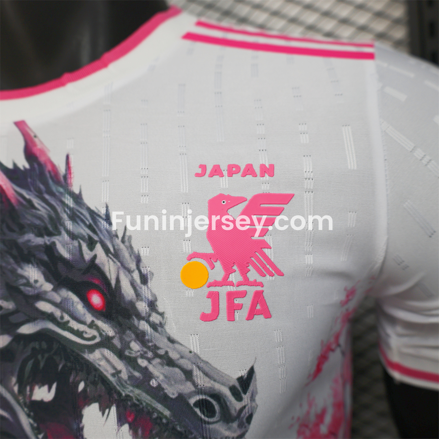 Funinjersey-Japan 25-26 Black Dragon & Tower White Special Edition Jersey - Player Version