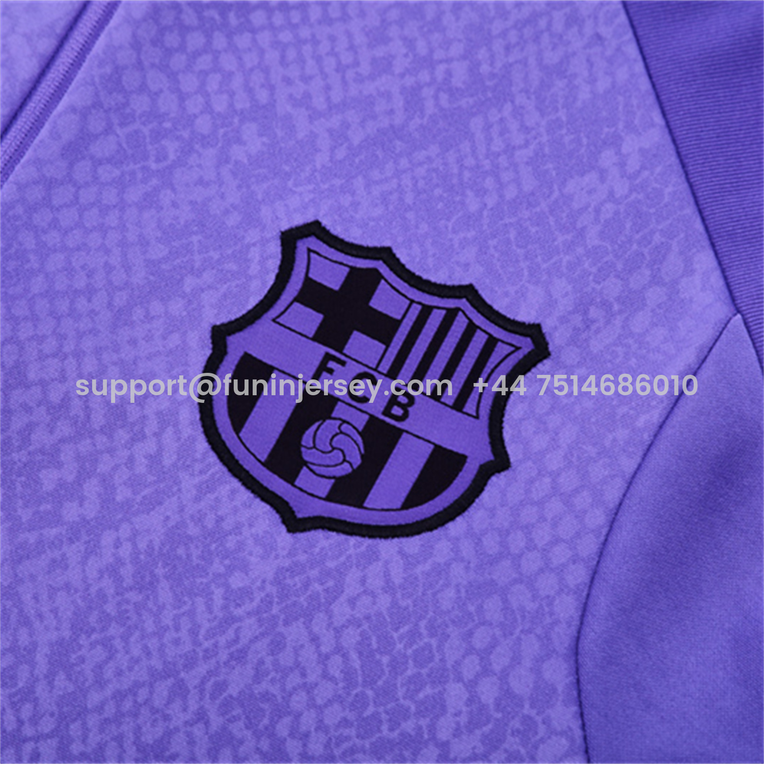 Funinjersey-Barcelona 25-26 X KB Kids Long Sleeve Training Set - Purple Top & Black Pants