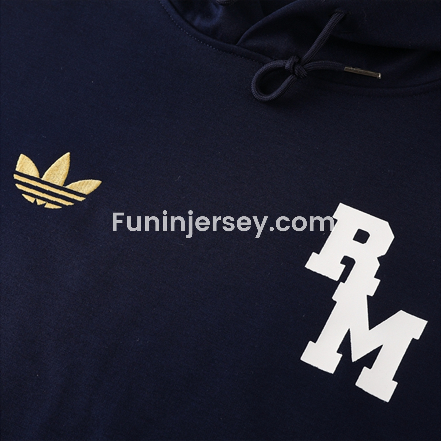 Funinjersey-Real Madrid 25-26 Originals Varsity Hoodie Set - Deep Blue Hoodie and Pants