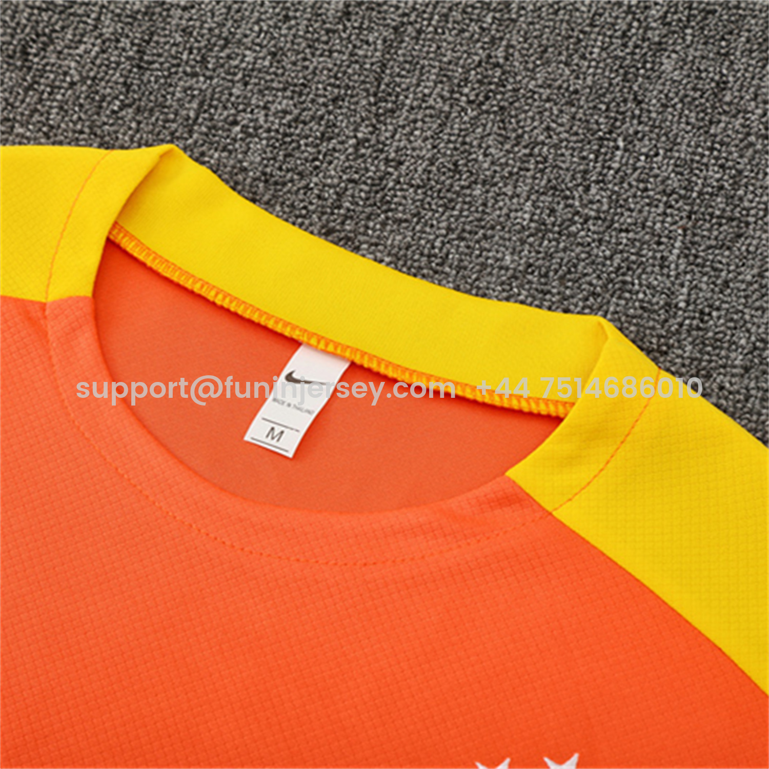 Funinjersey-Brazil 25-26 Short-Sleeve Training Set - Orange Top & Black Shorts