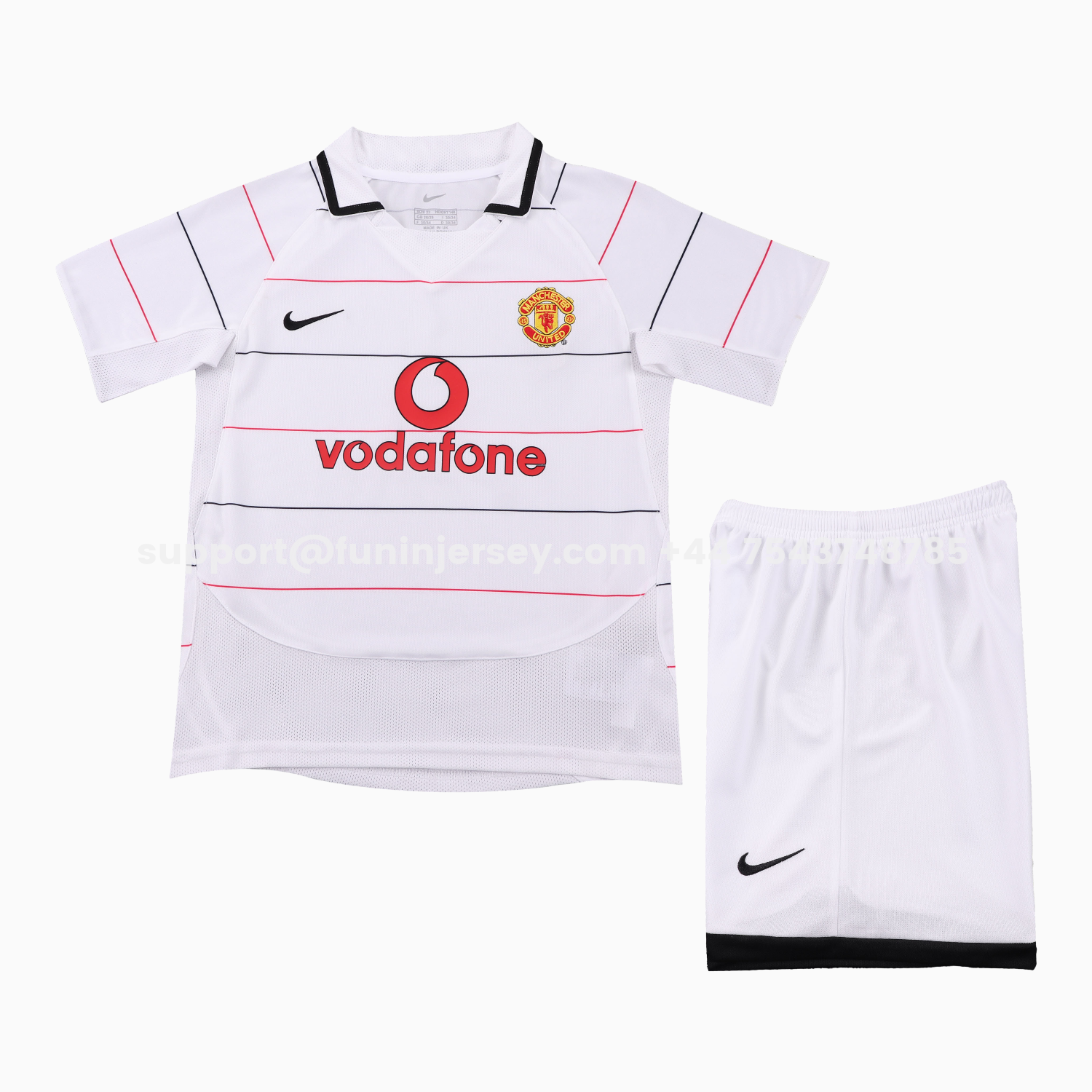 Funinjersey-Retro Manchester United 2003-05 Away Kids Kit