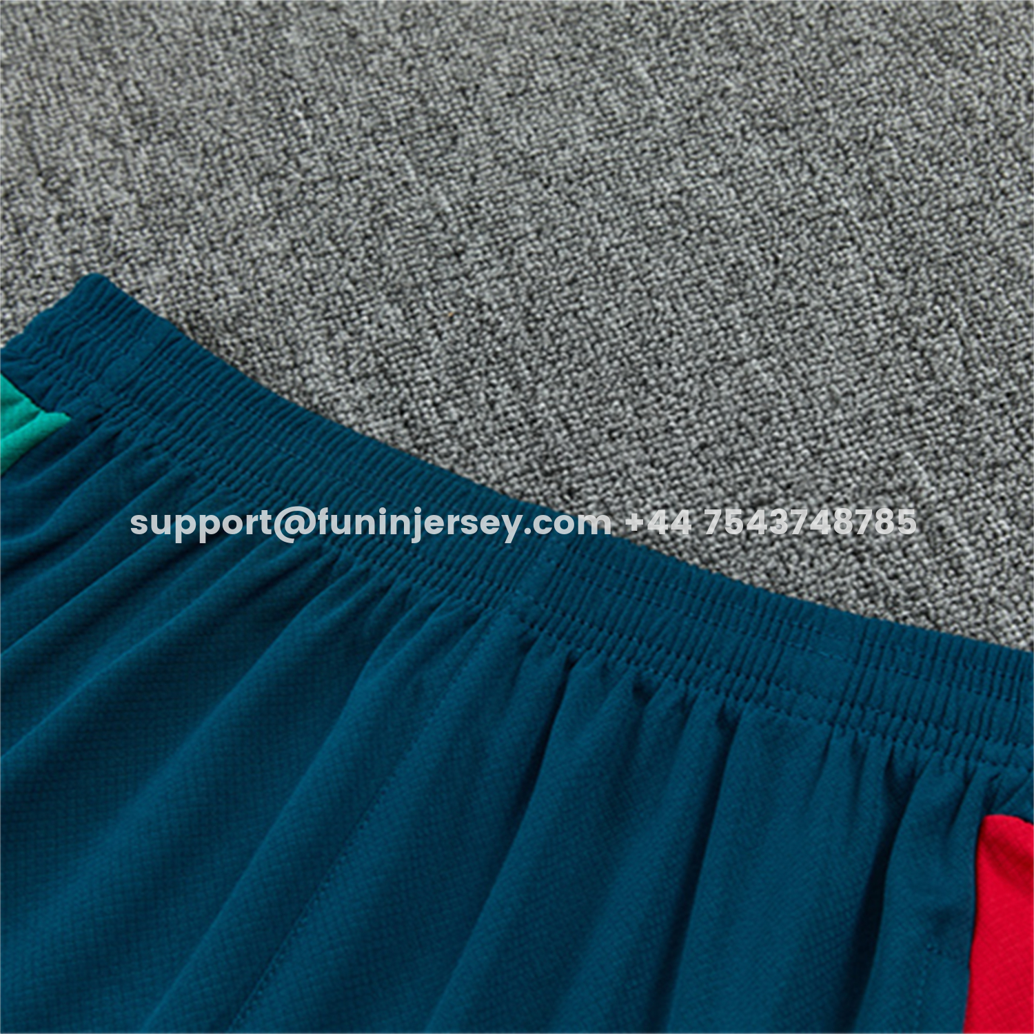 Funinjersey-Portugal 2026 Short-Sleeve Training Set - Dark Teal With Red And Light Teal Accents Top & Colors Pants