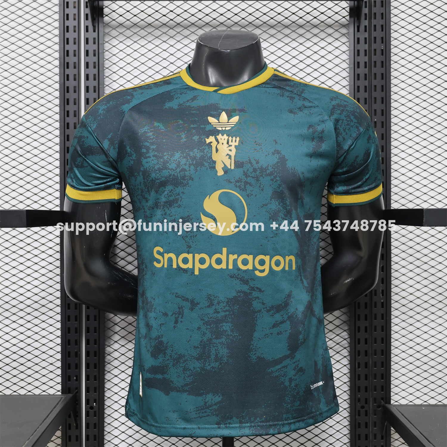 Funinjersey-Manchester United 26-27 Devil Green Gold Special Jersey - Player Version