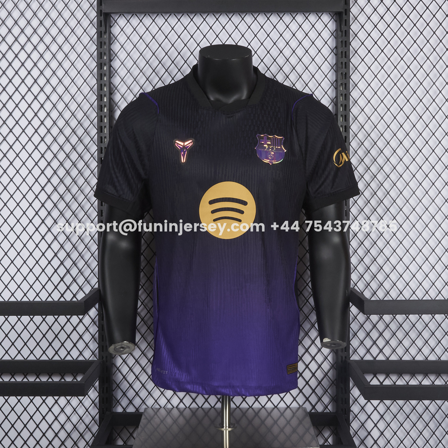 Funinjersey-Barcelona 26-27 Away Purple-Black Gradient Jersey - Player Version