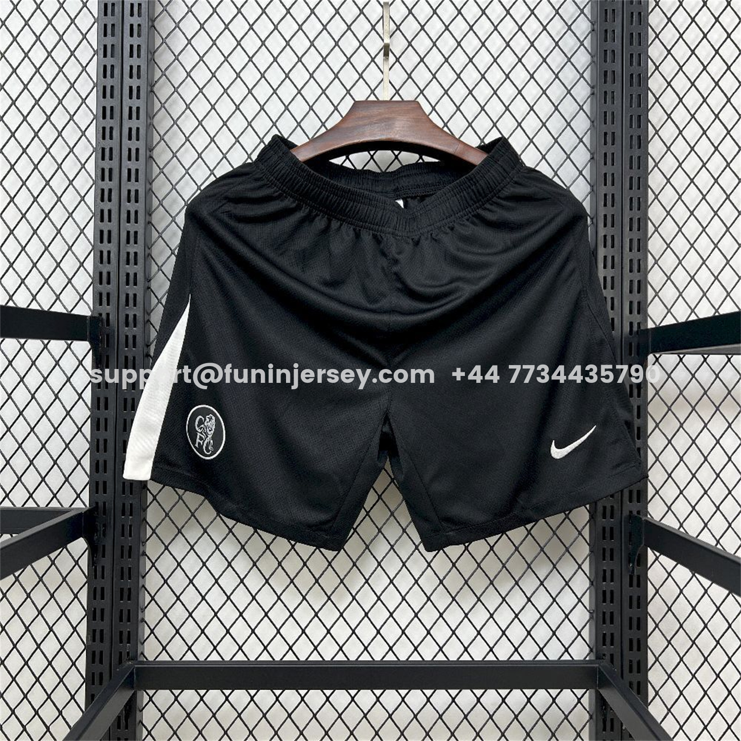 Funinjersey-C.H.E.L.S.E.A 25-26 Third Black Shorts - Fans Version
