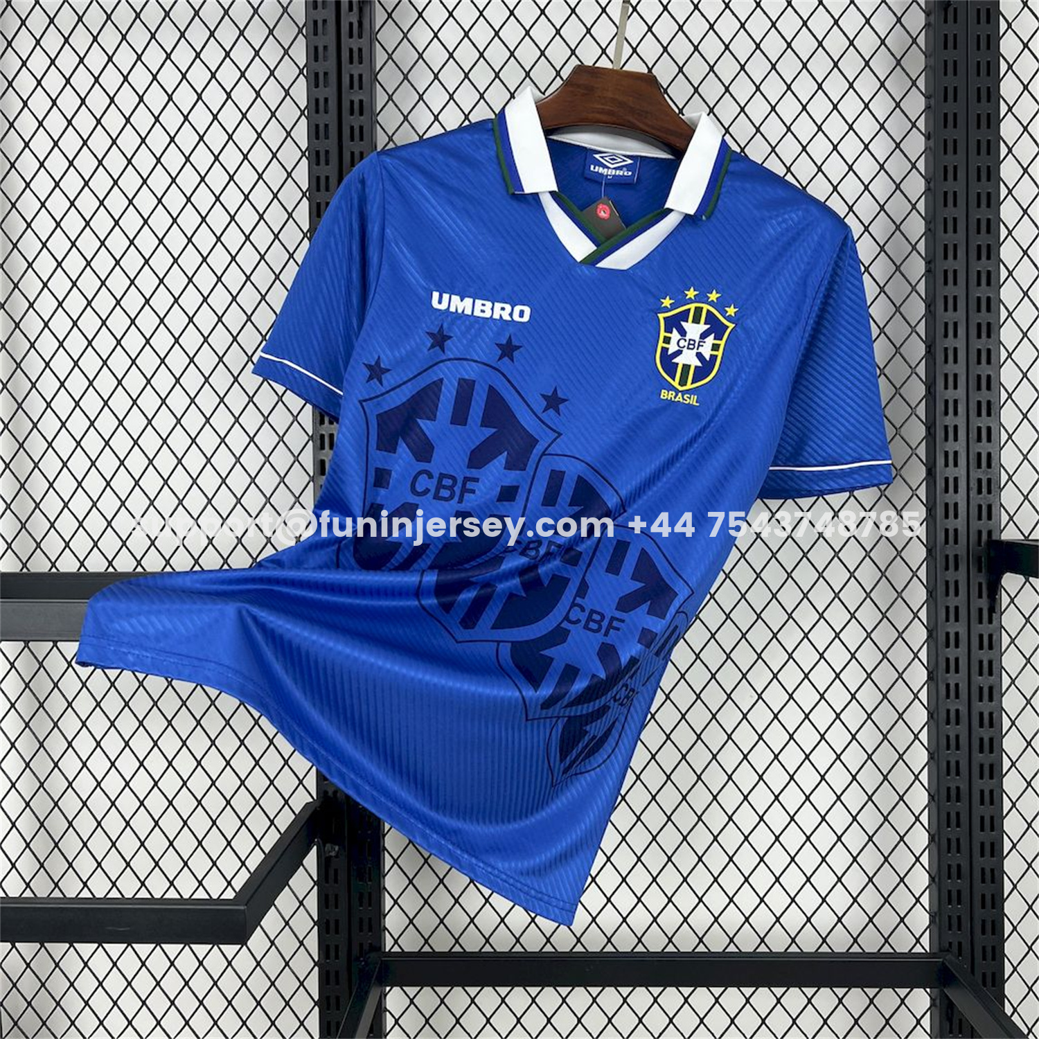 Funinjersey-Retro Brazil 1994-96 Away Jersey