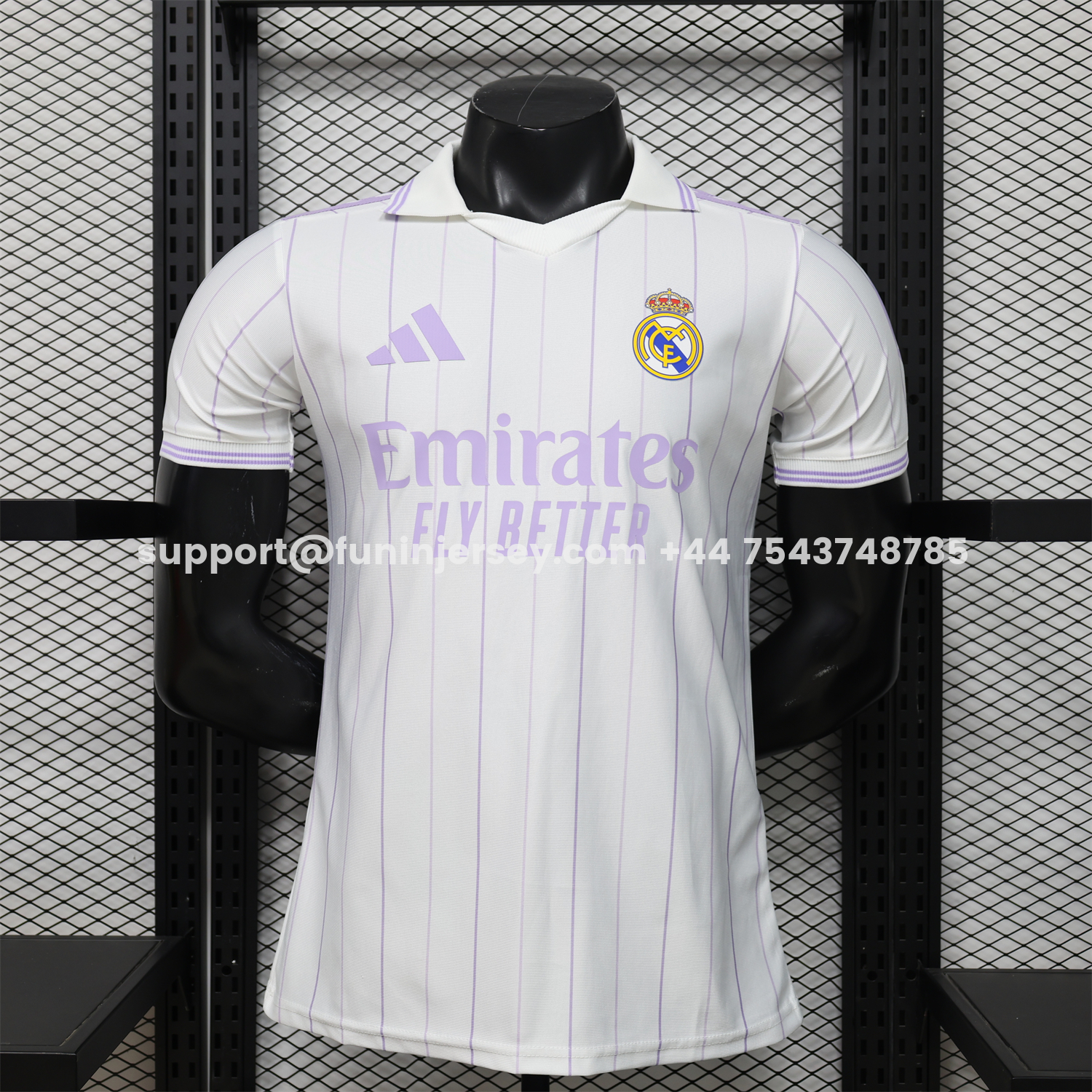 Funinjersey-Real Madrid 25-26 Retro Style White Polo Jersey - Player Version