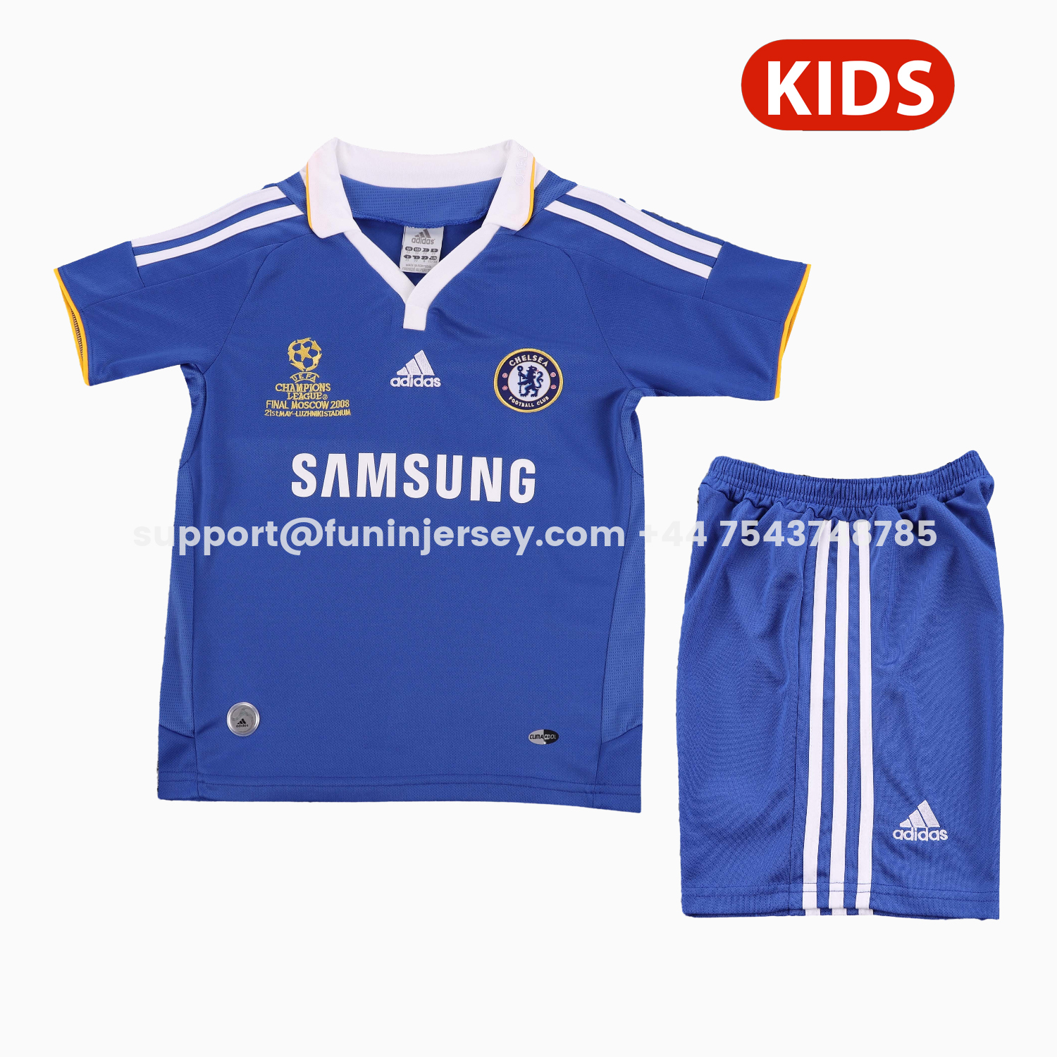 Funinjersey-Retro C.H.E.L.S.E.A 2007-08 Home Kids Kit