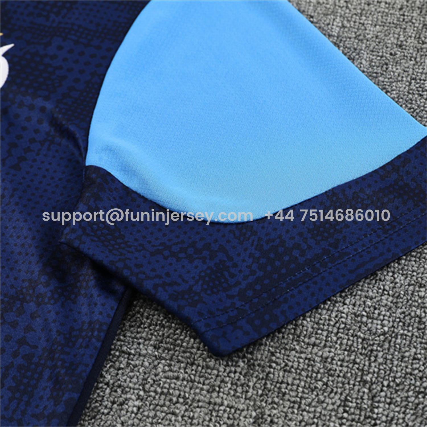 Funinjersey-Marseille 25-26 Kids Short-Sleeve Training Set - Royal Blue Top & Royal Blue Shorts