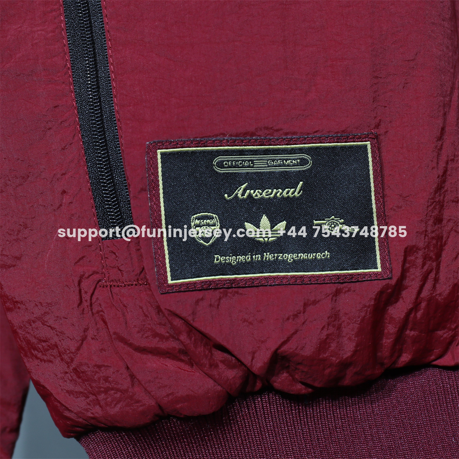 Funinjersey-Arsenal 25-26 Double Sided Reversible Windbreaker - Black & Red