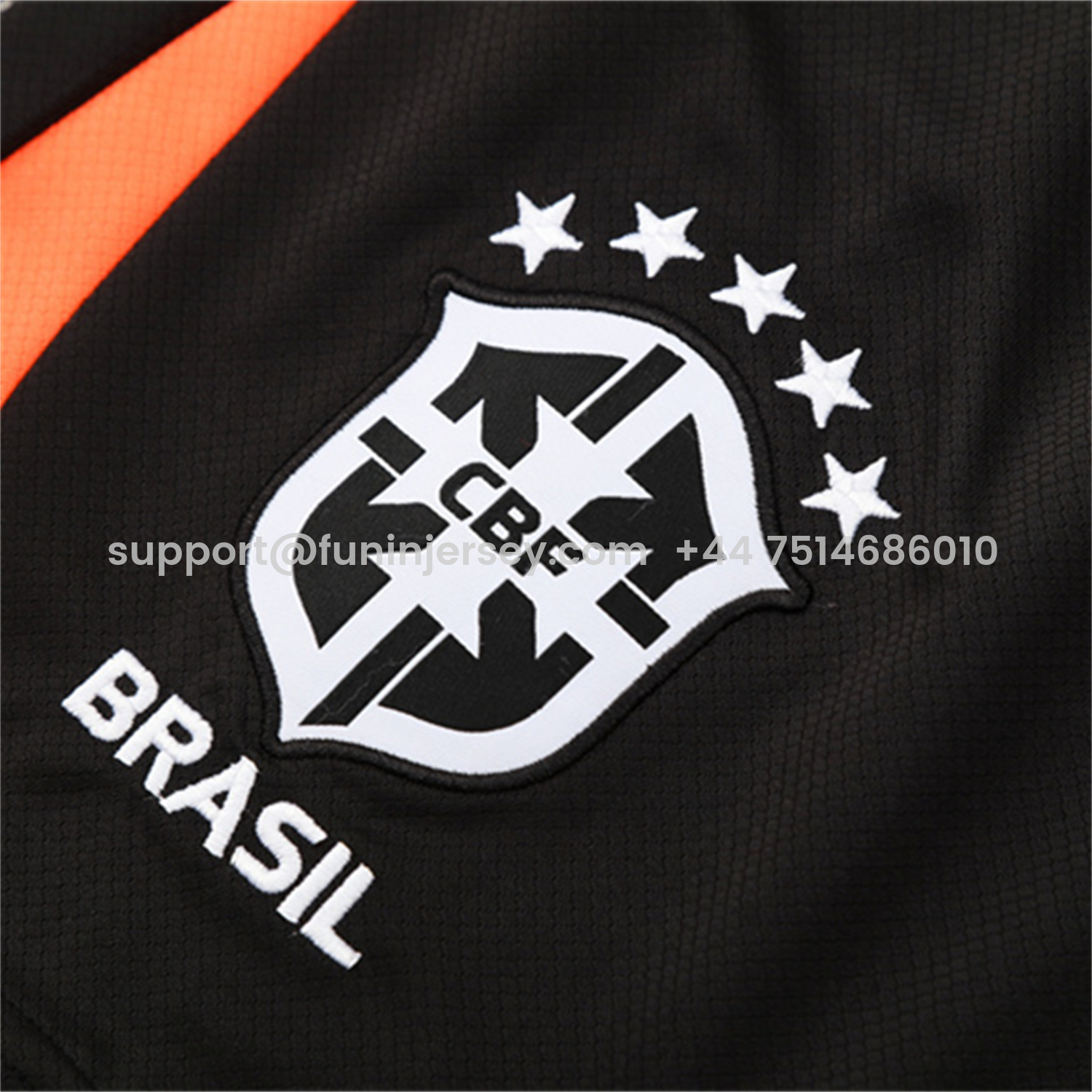 Funinjersey-Brazil 25-26 Kids Short-Sleeve Training Set - Black Top & Black Shorts