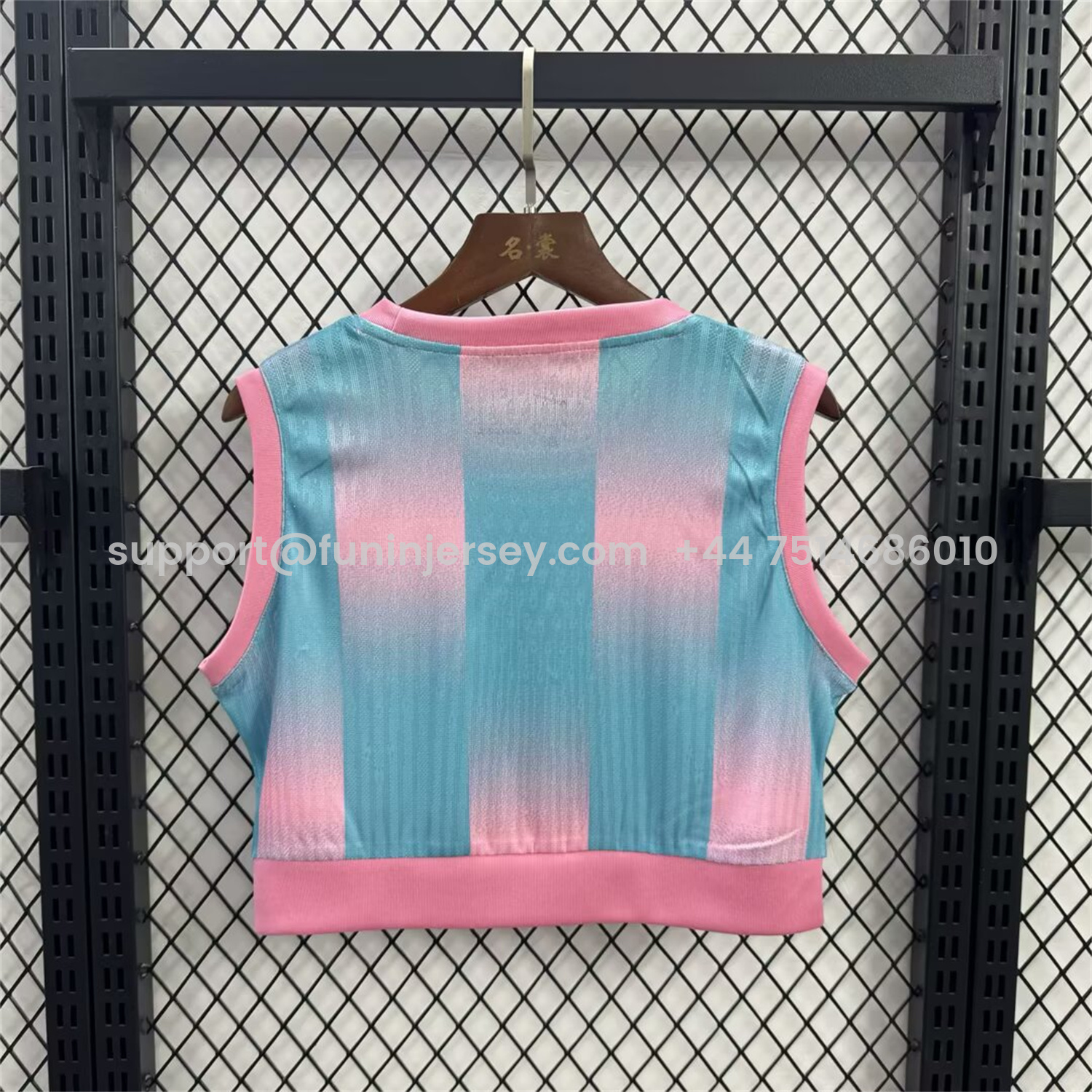 Funinjersey-Women's Barcelona 25-26 Blue Pink Yoga Vest