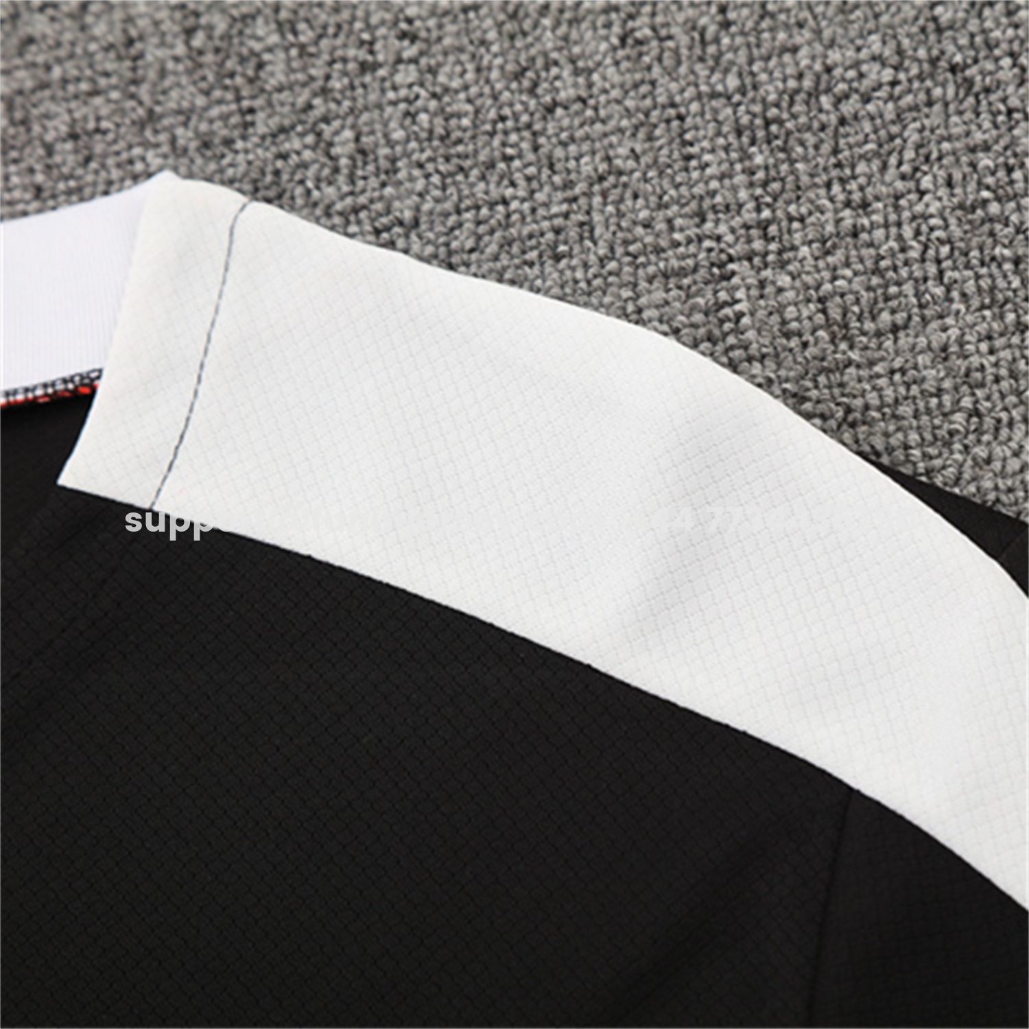 Funinjersey-Paris Saint-Germain PSG 25-26 Short-Sleeve Training Set - White Edge Black Top & Black Shorts