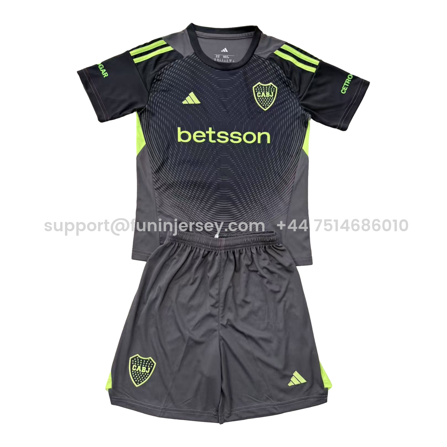 Funinjersey-Boca Juniors 25-26 Black Goalkeeper Men's Adult Jersey Set - Fans Version