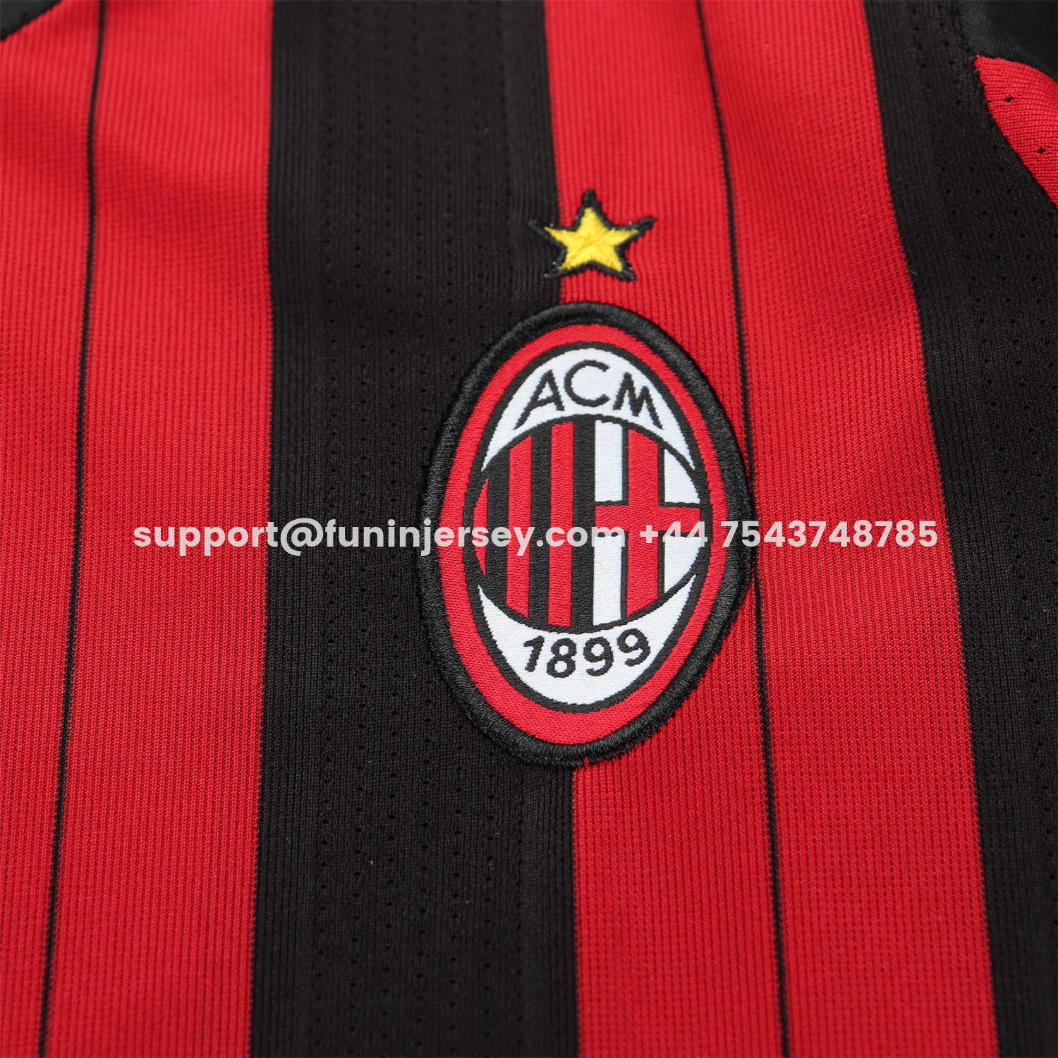 Funinjersey-Retro AC Milan 2013-14 Home Long Sleeves Kids Kit