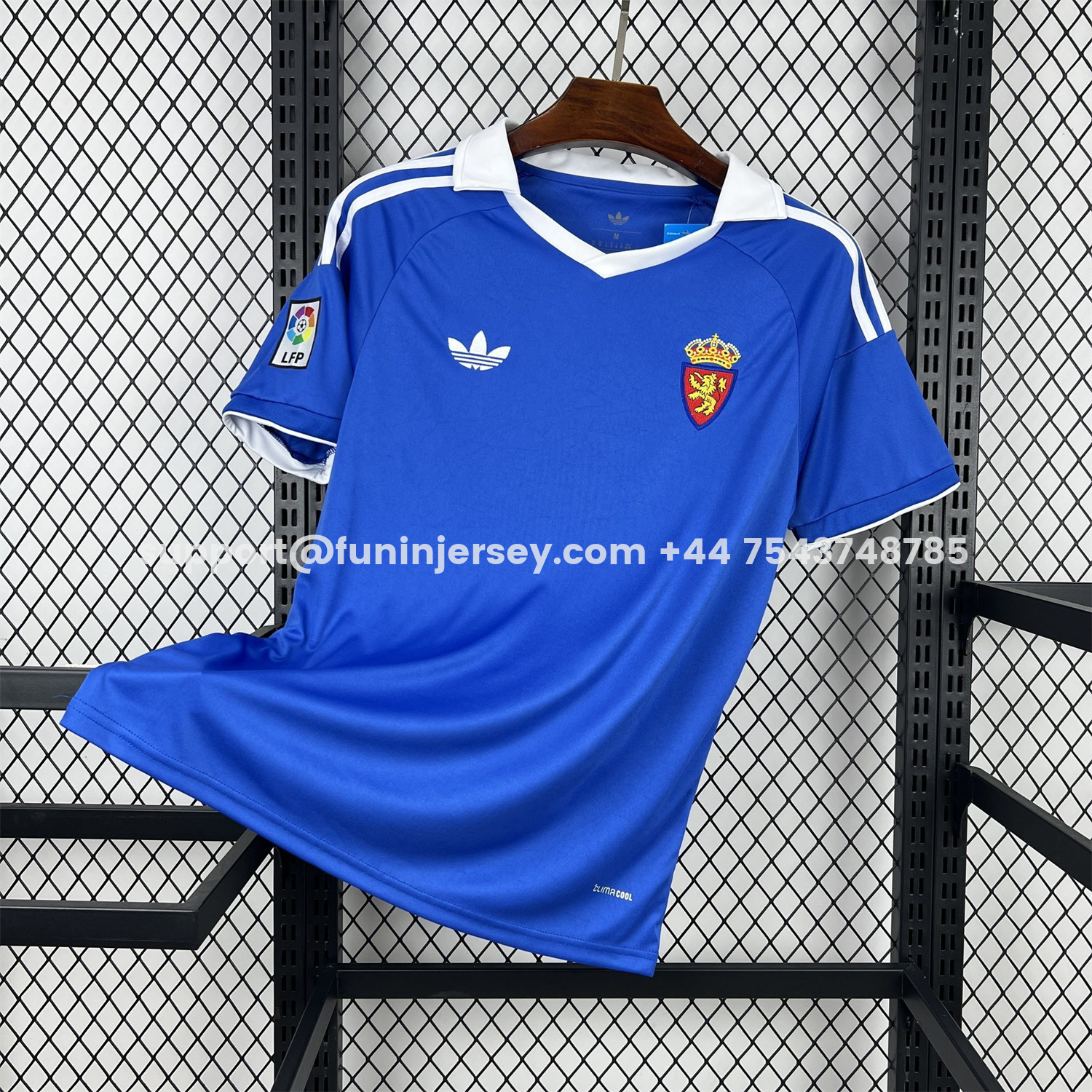 Funinjersey-Real Zaragoza 25-26 Retro Style Blue Polo Jersey - Fans Version