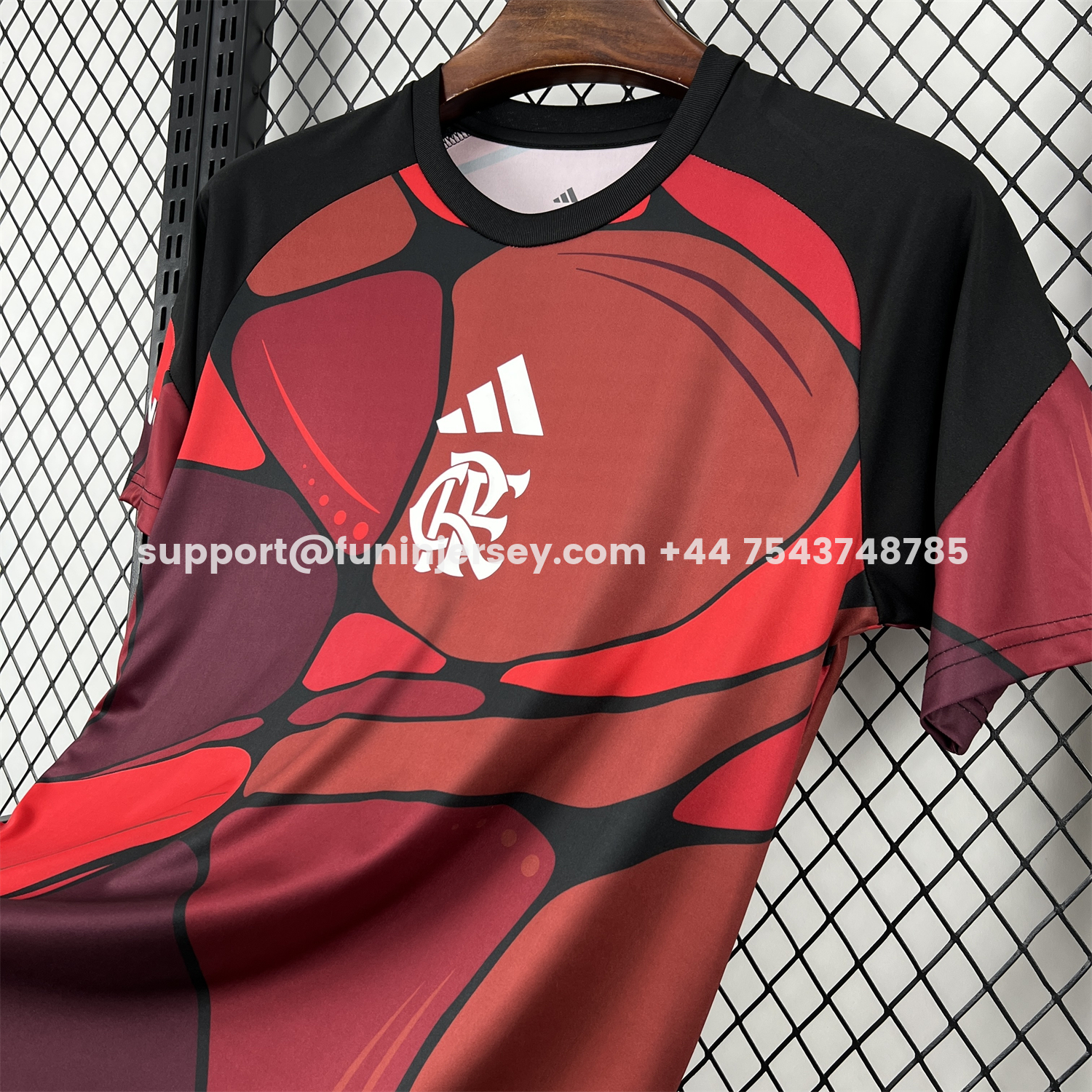 Funinjersey-Flamengo 26-27 Red Pre-Match Jersey - Fans Version