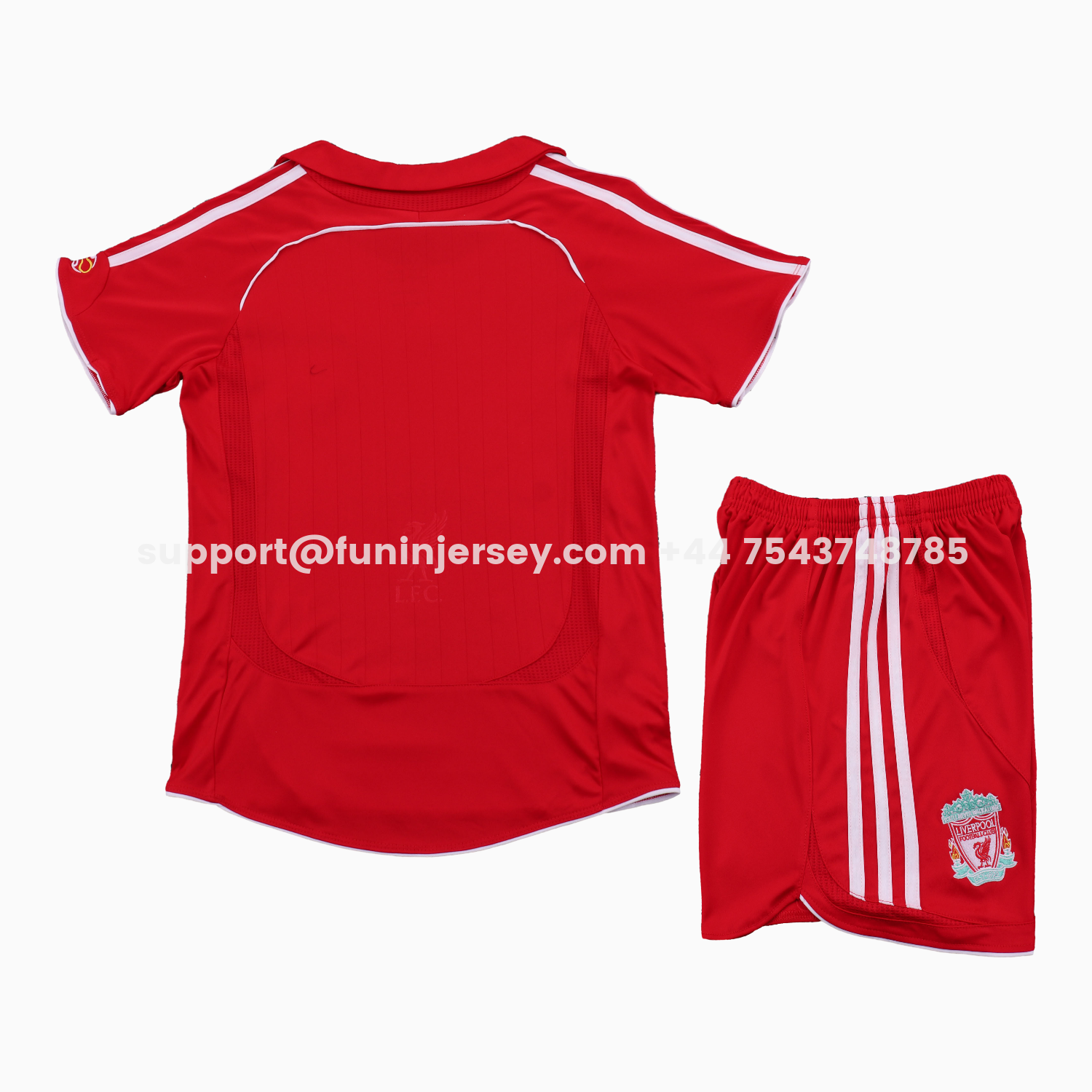 Funinjersey-Retro Liver.pool 2006-08 Home Kids Kit