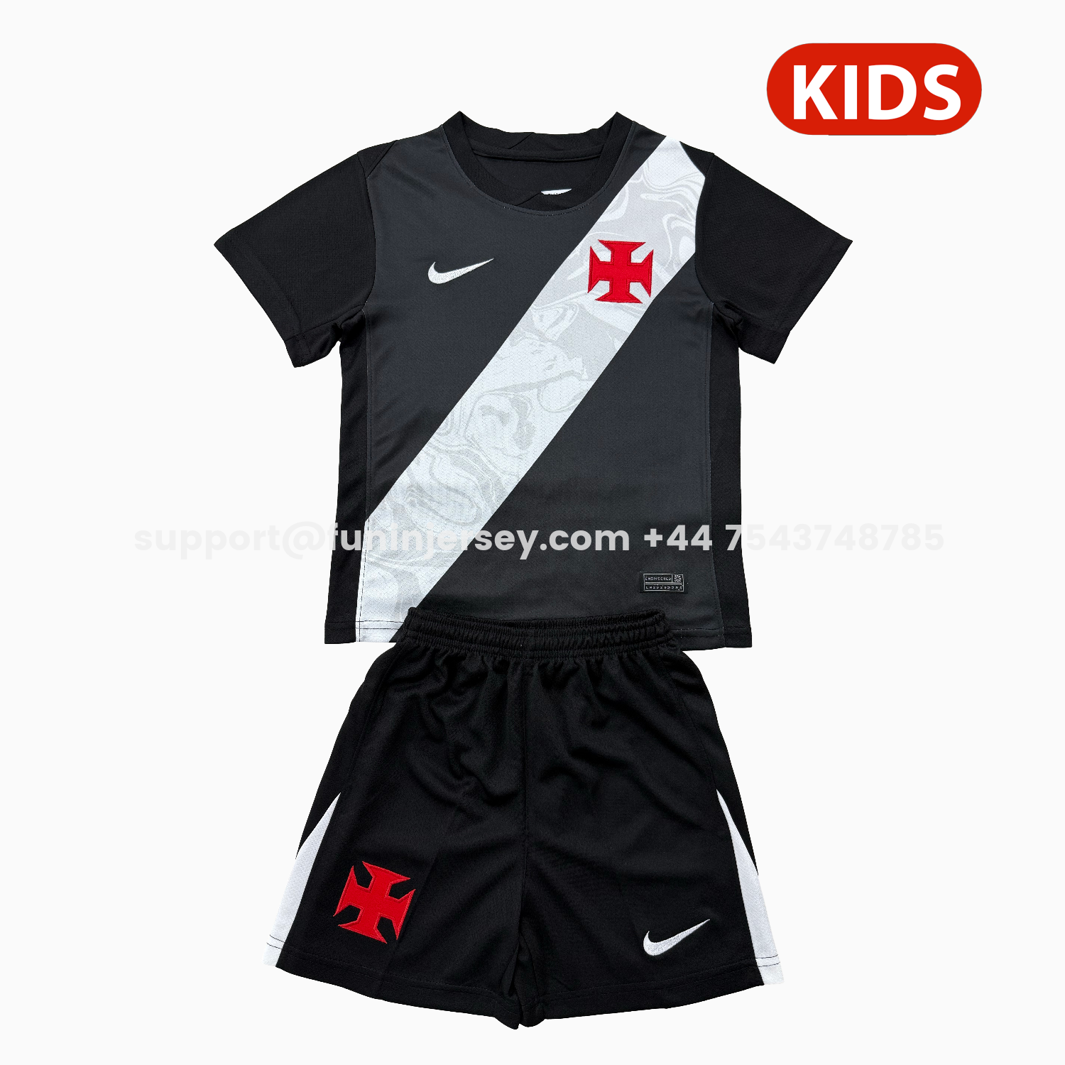 Funinjersey-Vasco da Gama 25-26 Home Kids Kit