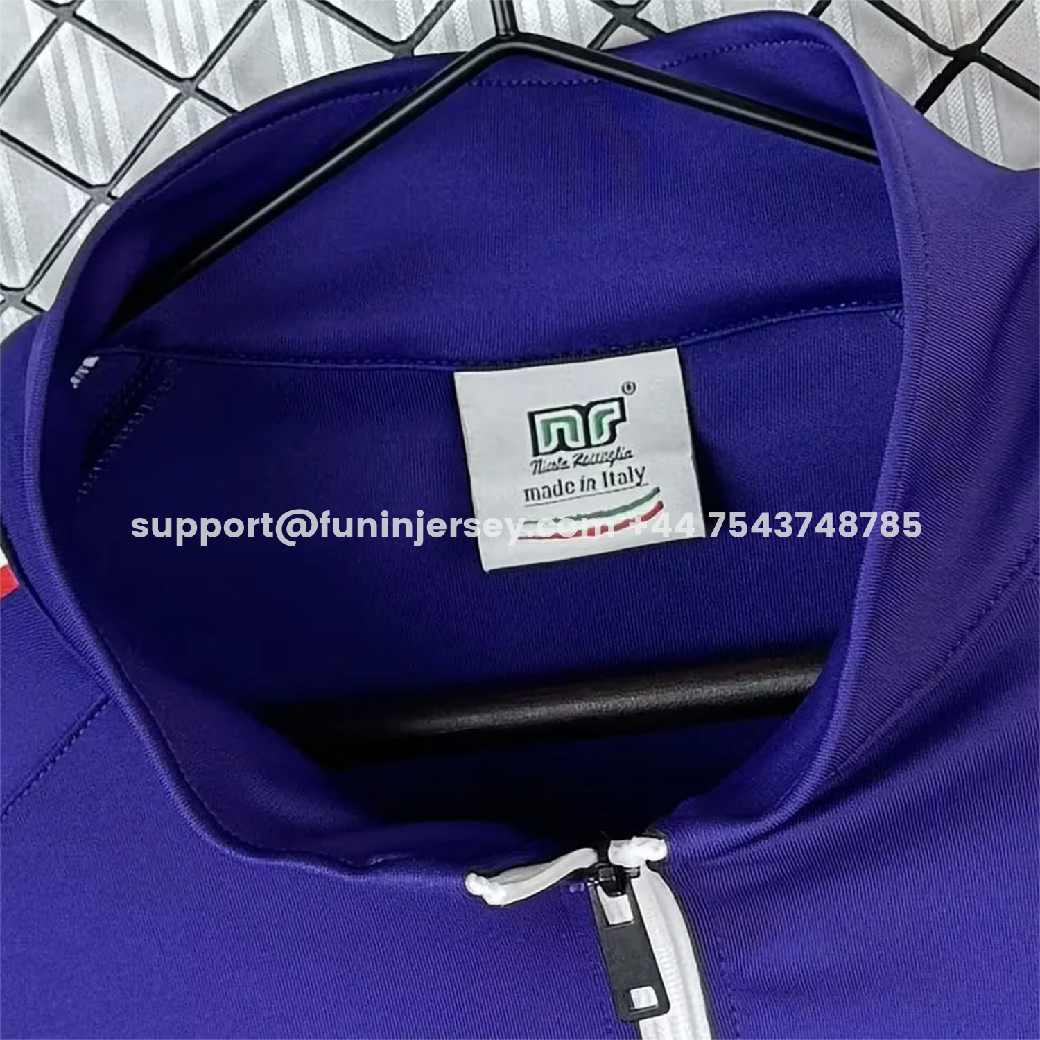 Funinjersey-Retro Fiorentina 1985-86 Windbreaker Jacket - Blue