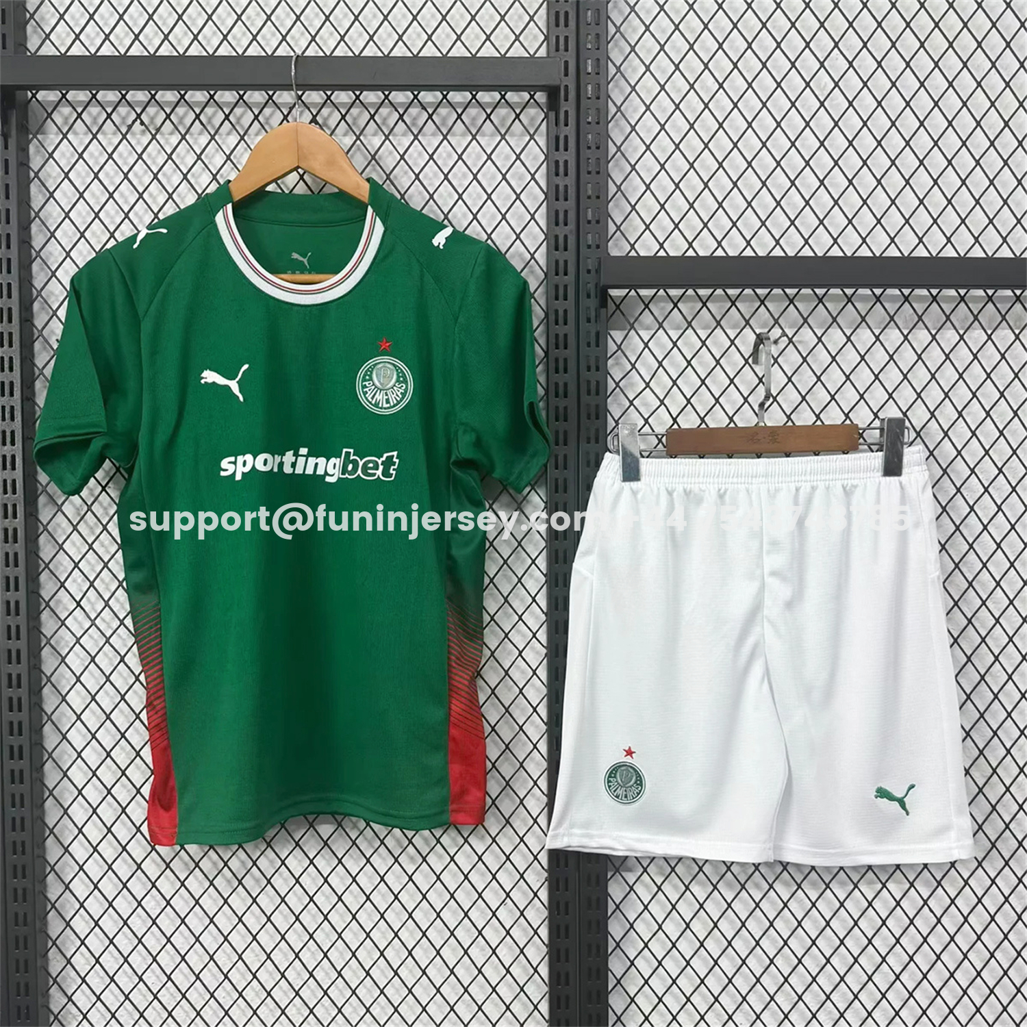 Funinjersey-Palmeiras 26-27 Home Kids Kit