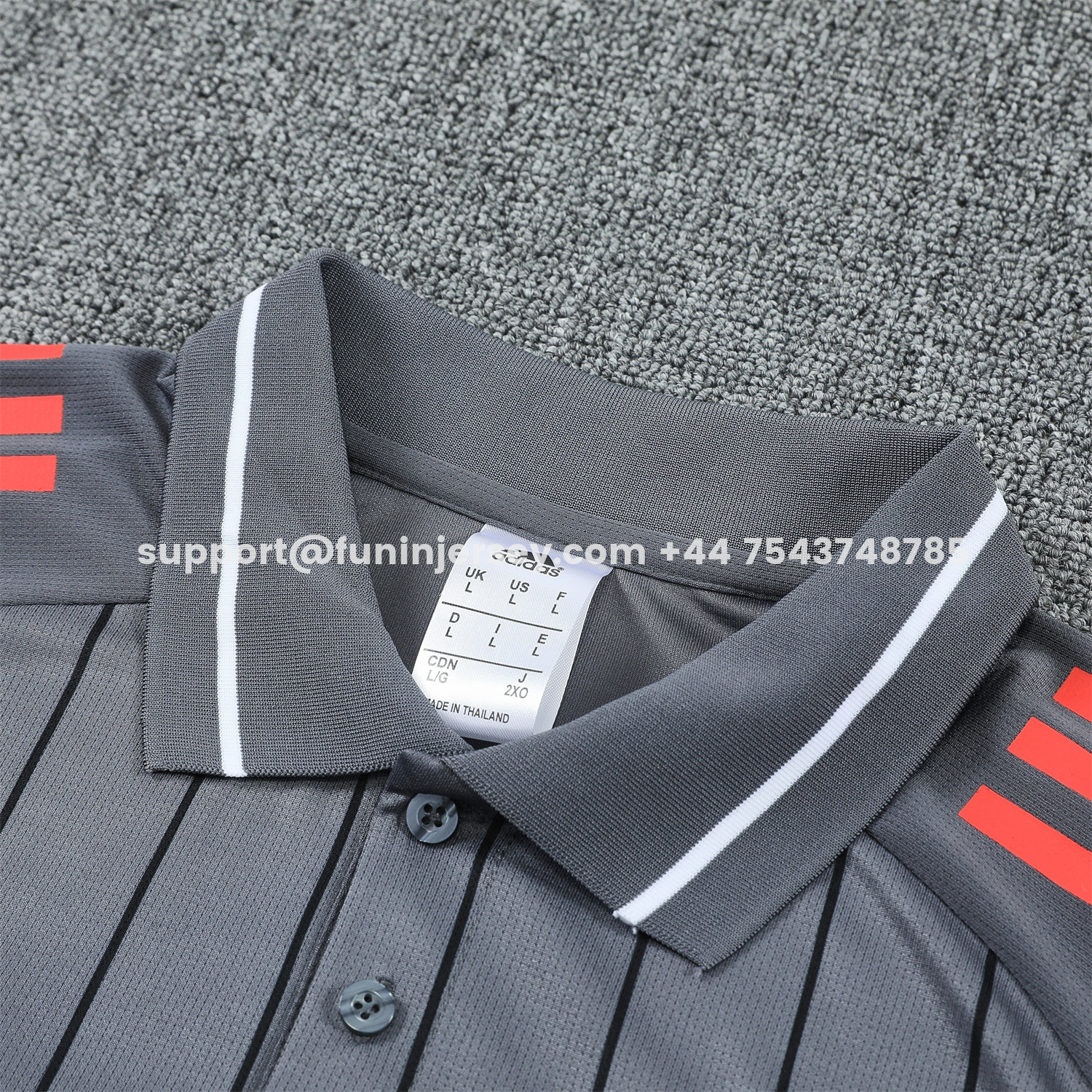 Funinjersey-Bayern Munich 25-26 POLO Short-Sleeve Training Set - Deep Grey Top and Pants