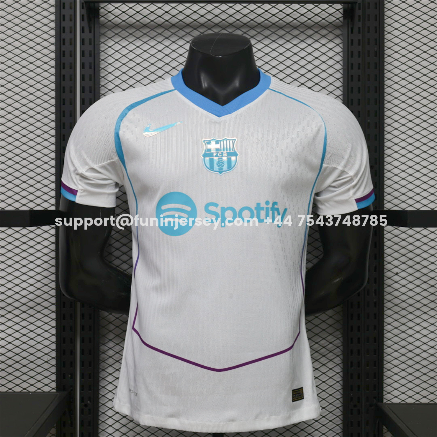 Funinjersey-Barcelona 26-27 Blue White Special Jersey - Player Version