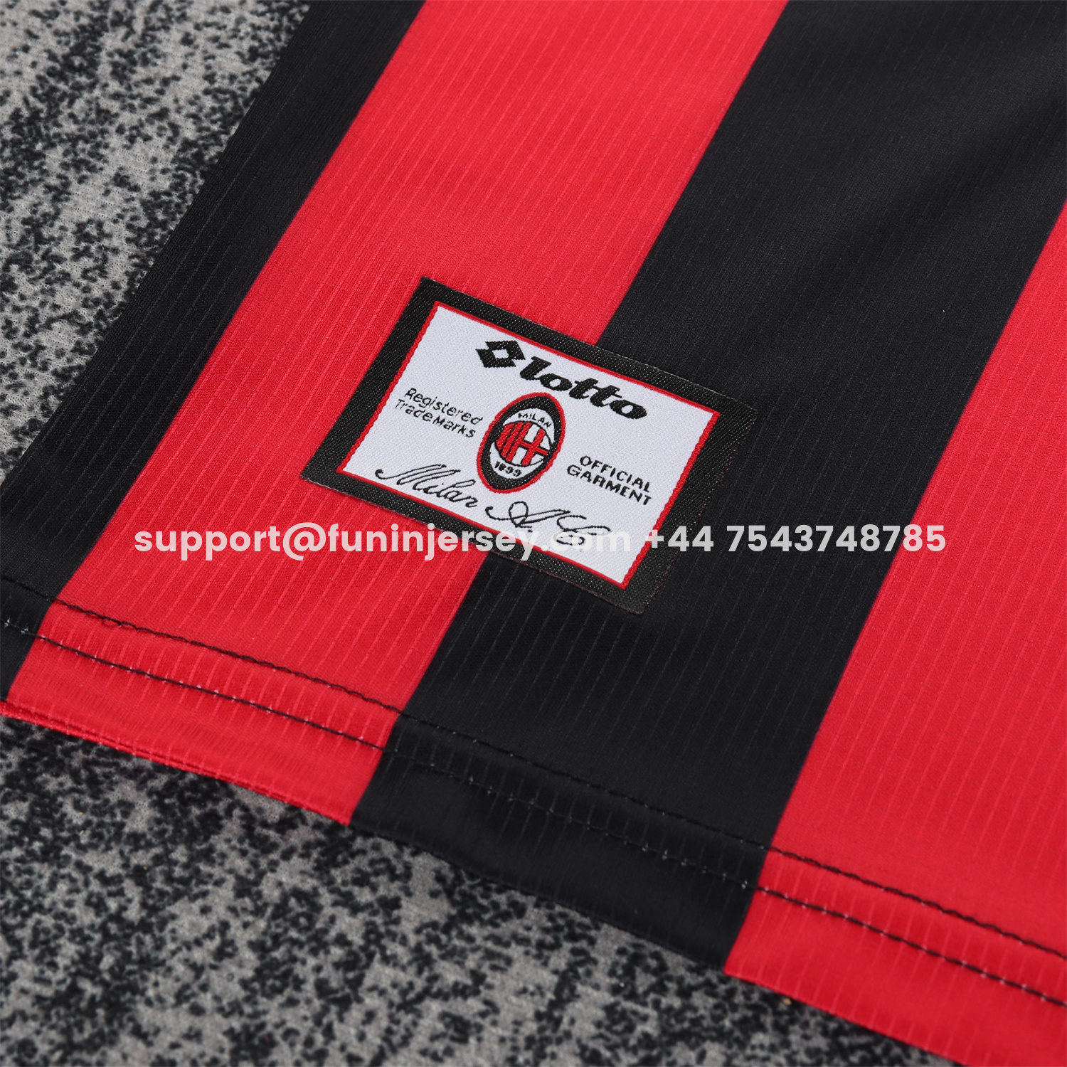 Funinjersey-Retro AC Milan 1997-98 Home Kids Kit