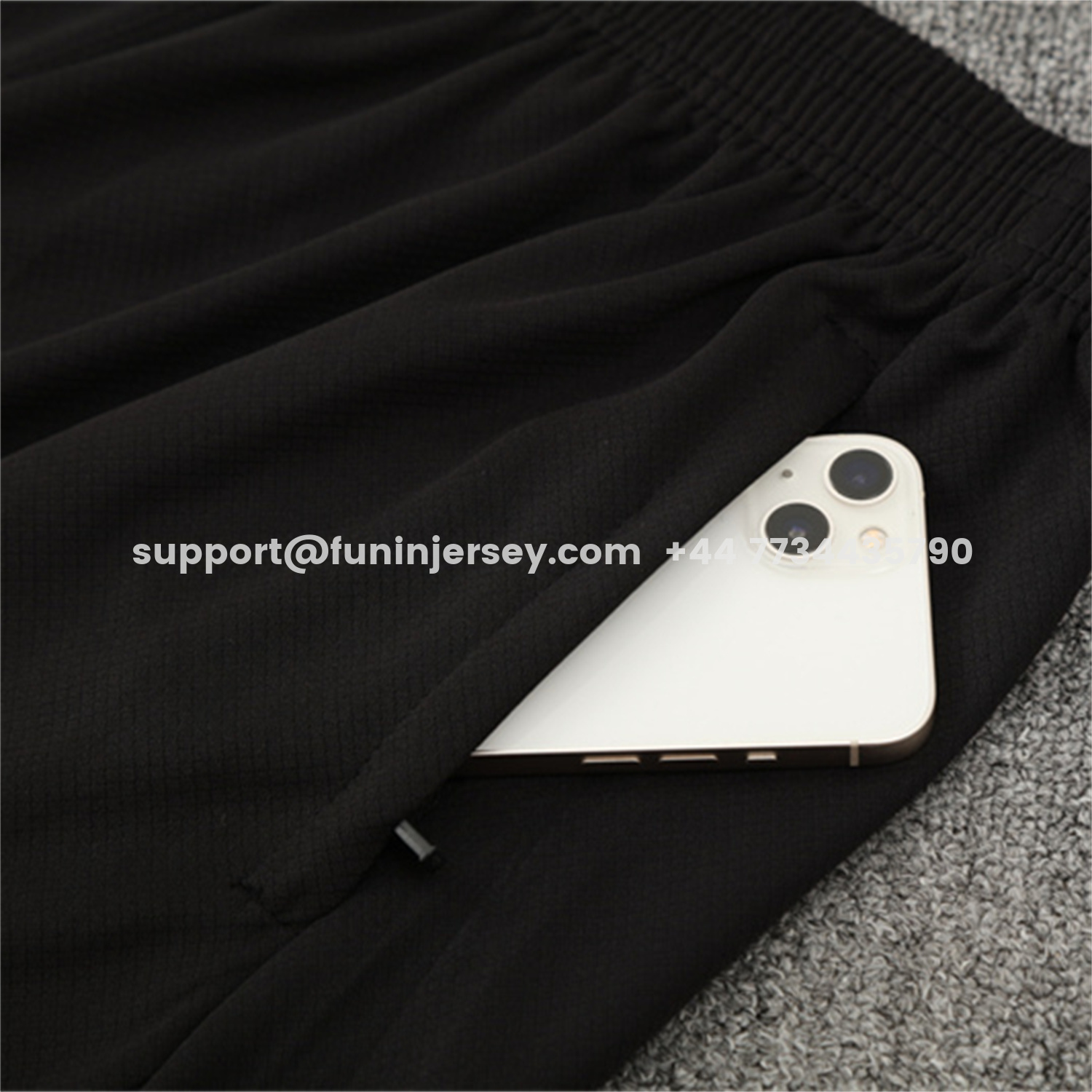 Funinjersey-Paris Saint-Germain PSG 25-26 Short-Sleeve Training Set - White Top & Black Shorts