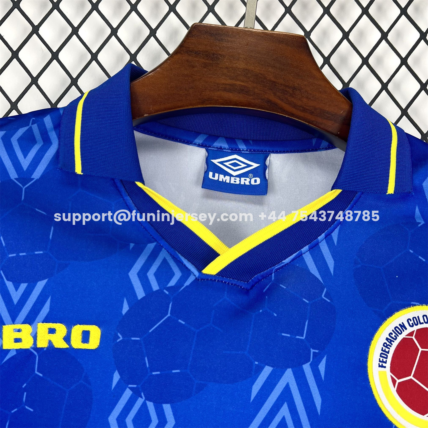 Funinjersey-Retro Colombia 1994 Away Long Sleeves Jersey